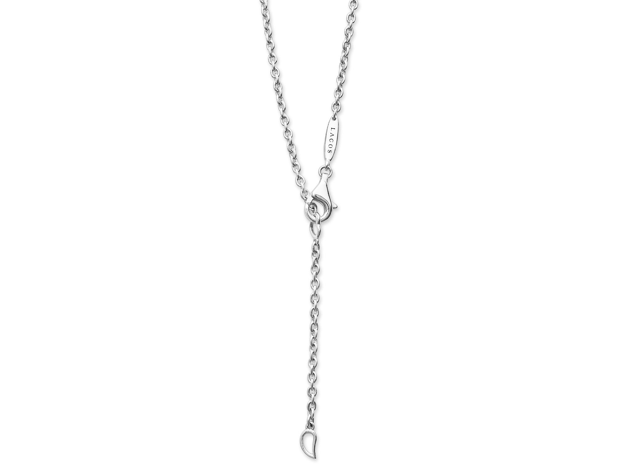 18K Yellow Gold & Sterling Caviar Lux Diamond Interlocking Circle Pendant Necklace, 16-18" — Image 4