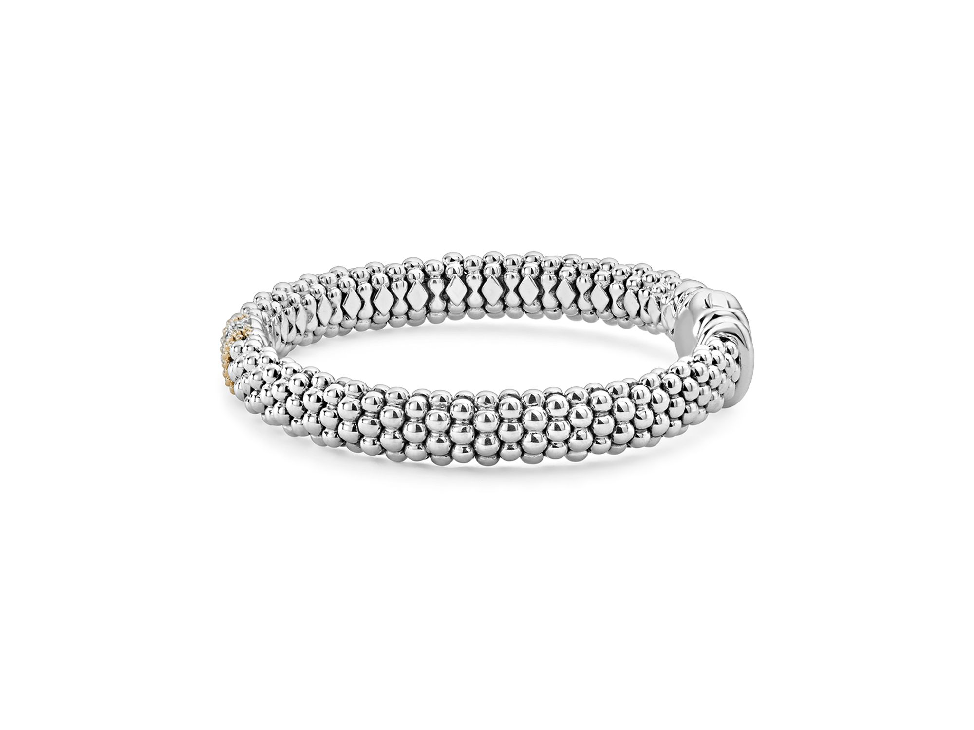 18K Gold & Sterling Silver Diamond Lux Single Station Bracelet, 9mm — Image 4