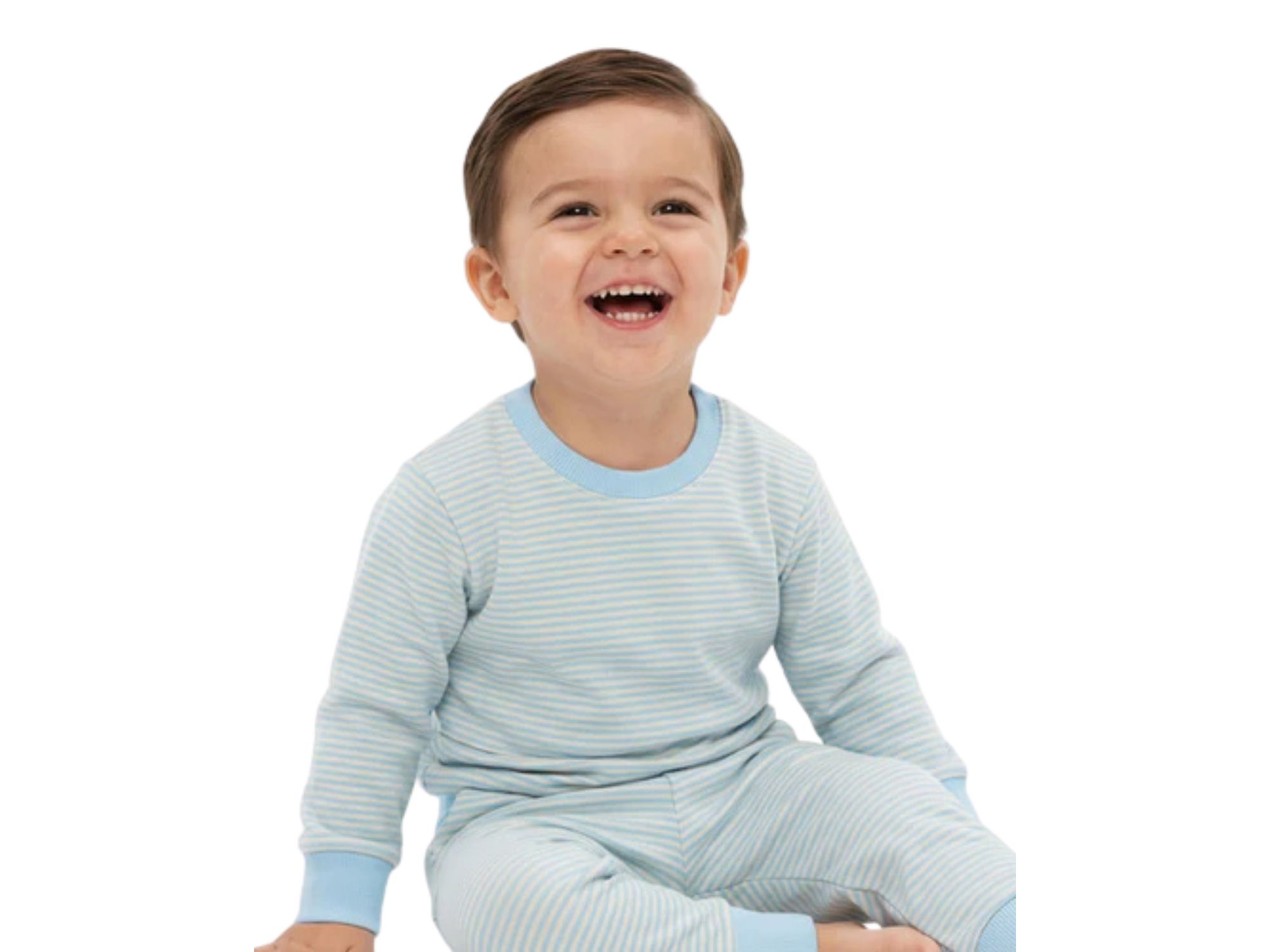 Boys' Seaside Stripe Little Lounger Bamboo Sweatsuit - Baby, Little Kid — Image 5
