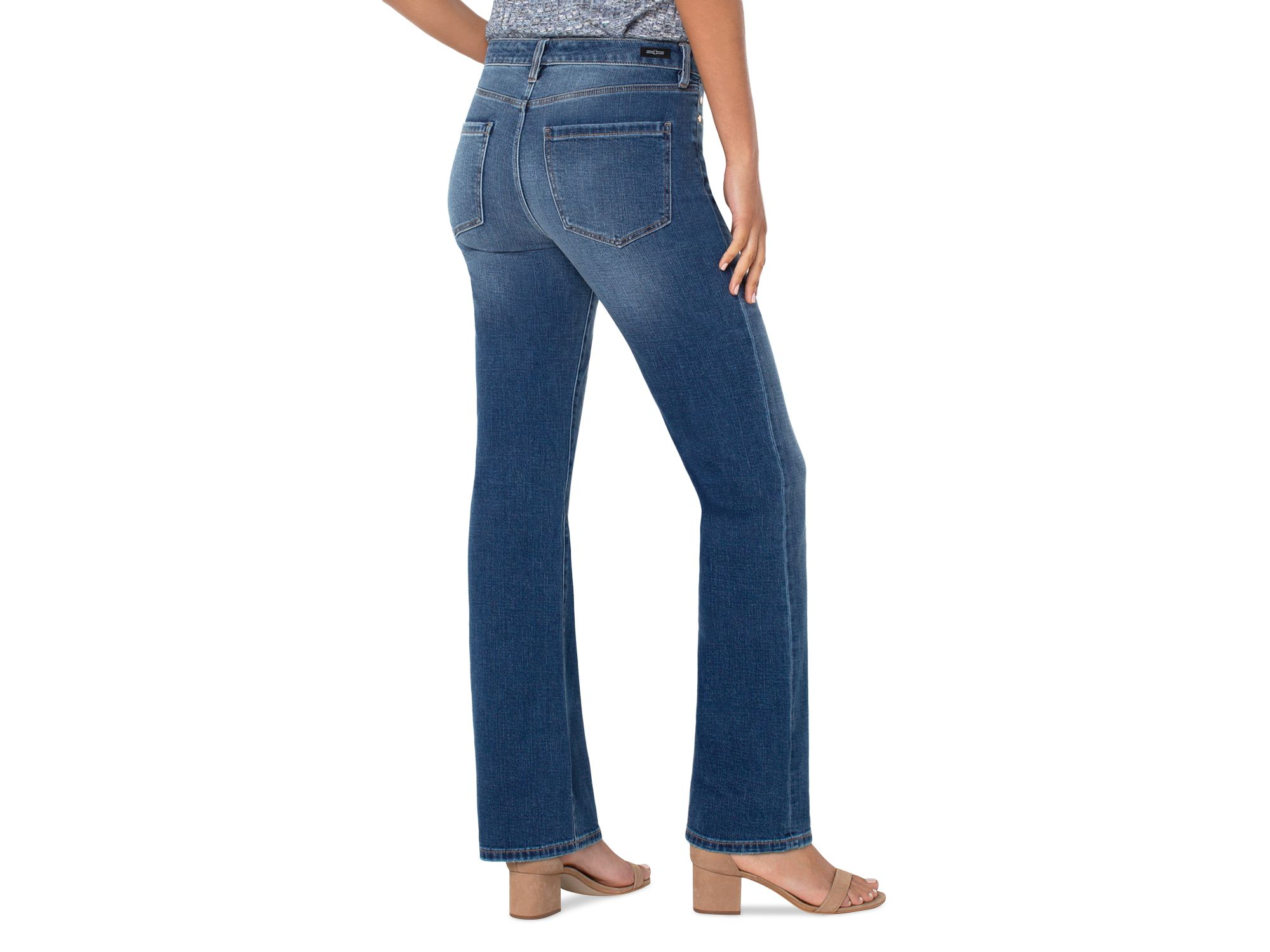 Lucy High Rise Bootcut Jeans in Yuba — Image 3