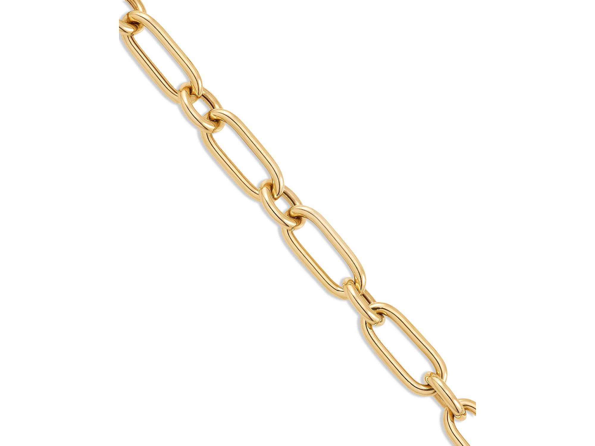 Paperclip Link Chain Necklace in 14K Yellow Gold, 18" — Image 4