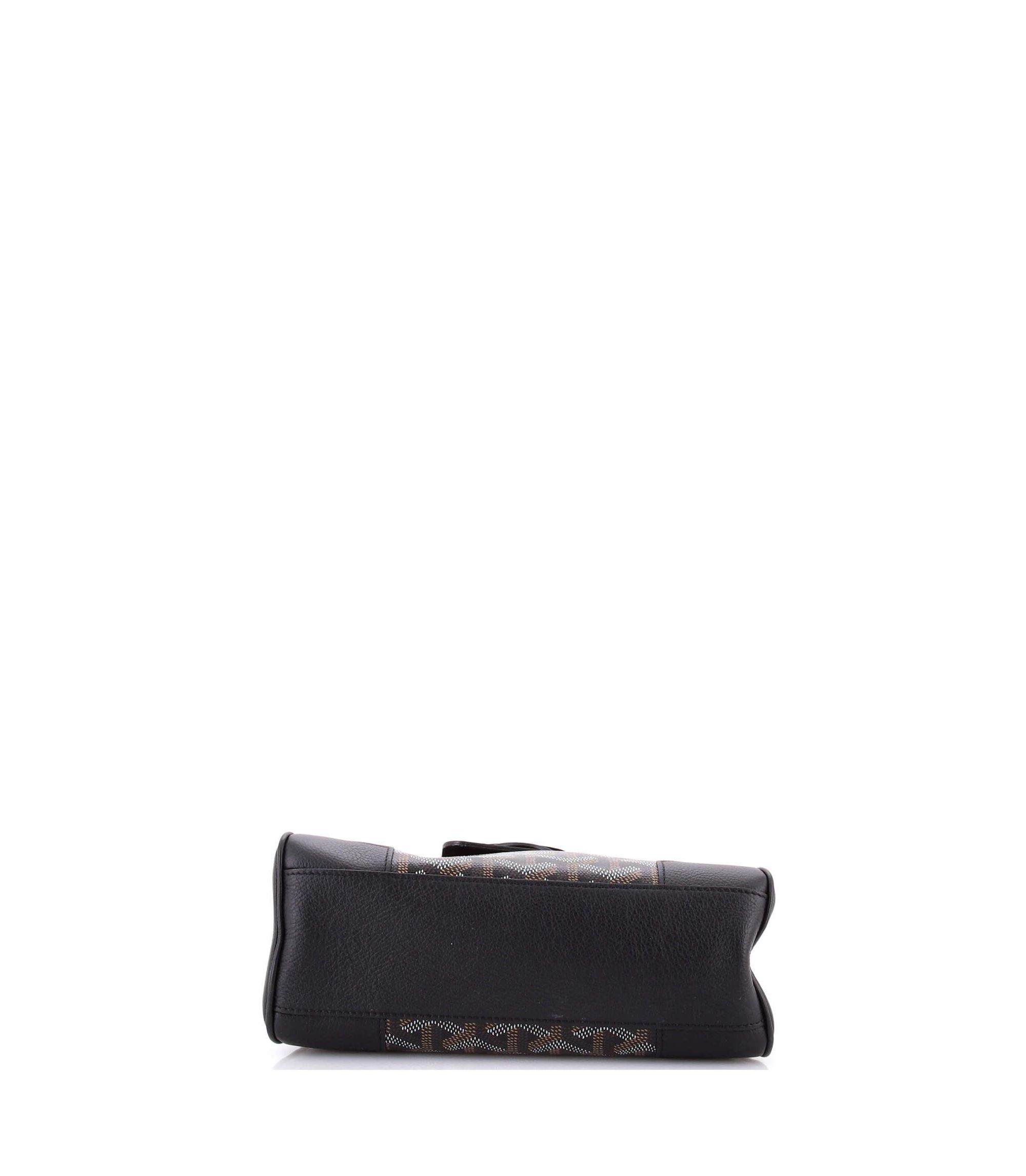 Mini Saigon Top Handle Bag Coated Canvas with Leather — Image 7