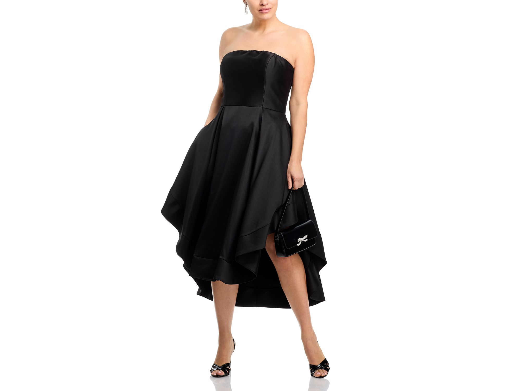Mikado Strapless Midi Gown - Exclusive — Image 5
