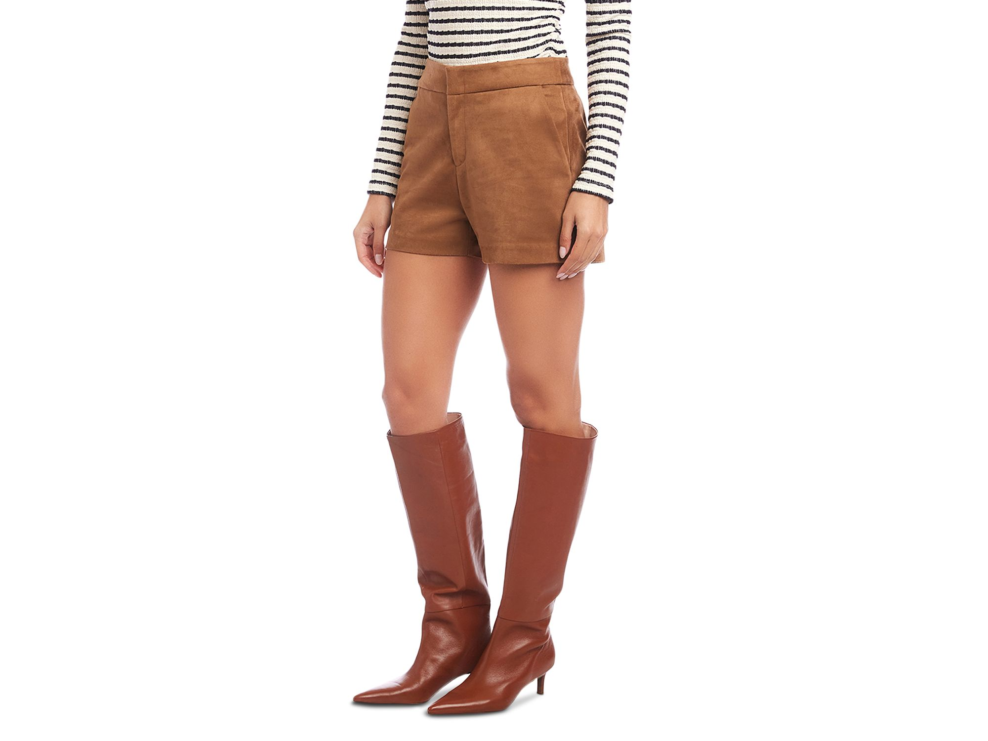 Faux Suede Modern Shorts — Image 4