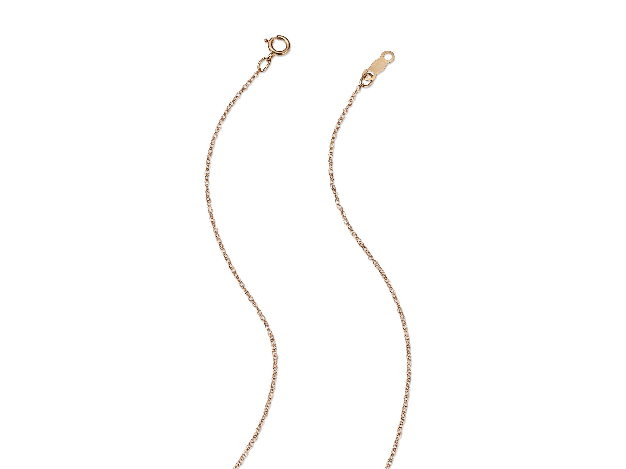 Diamond Heart Pendant Necklace in 14K Yellow Gold, 0.03 tcw — Image 3