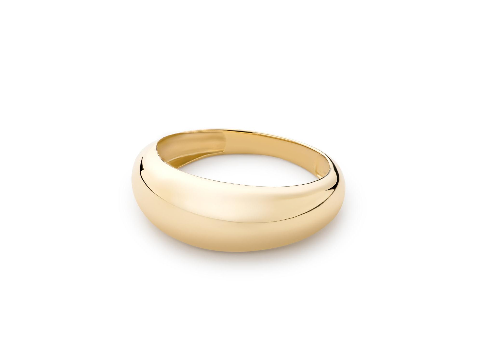 Solid Yellow Medium Dome Ring — Image 5