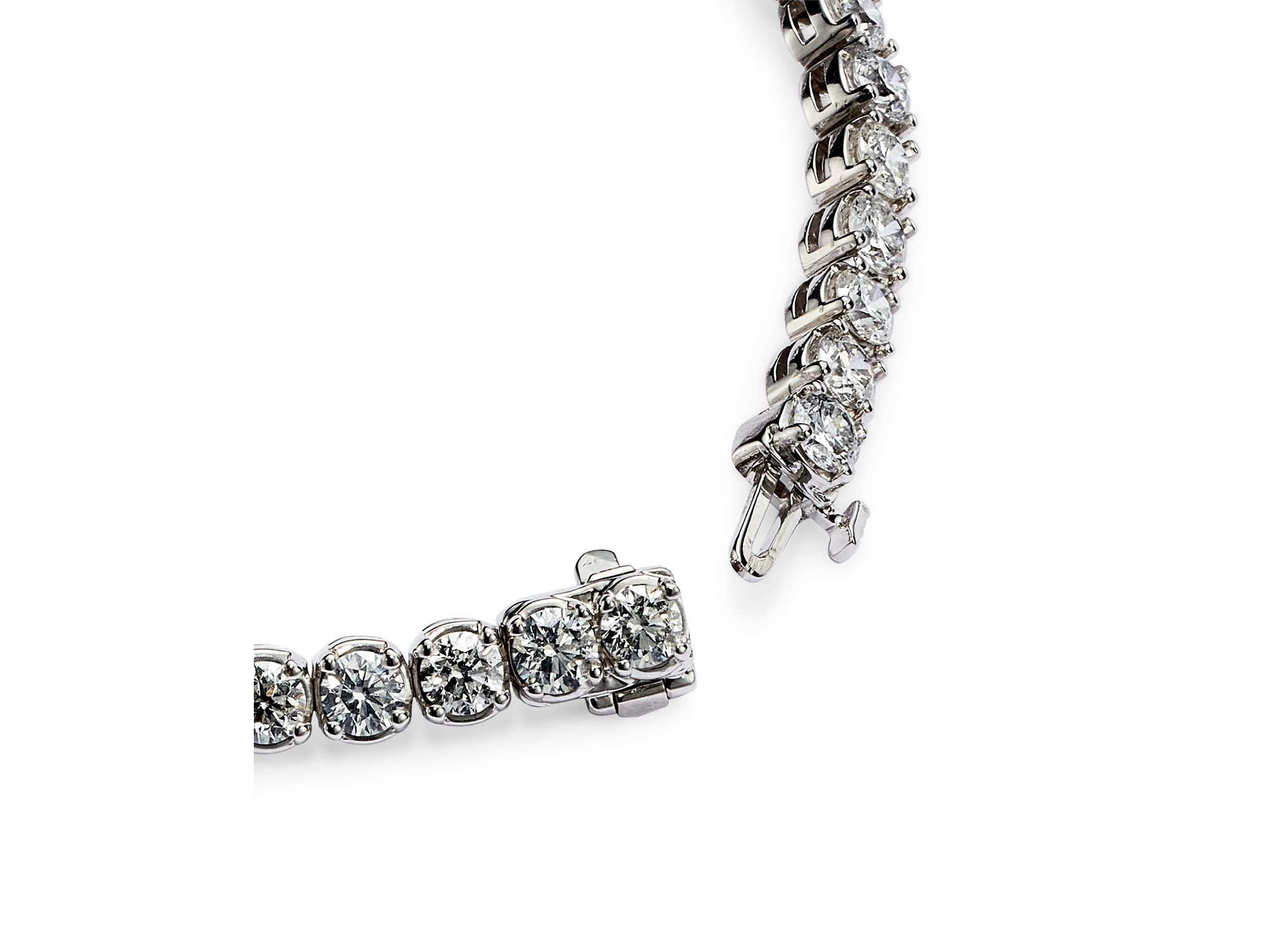 Certified Diamond Tennis Bracelet in 14K White Gold, 10.0 tcw — Image 5