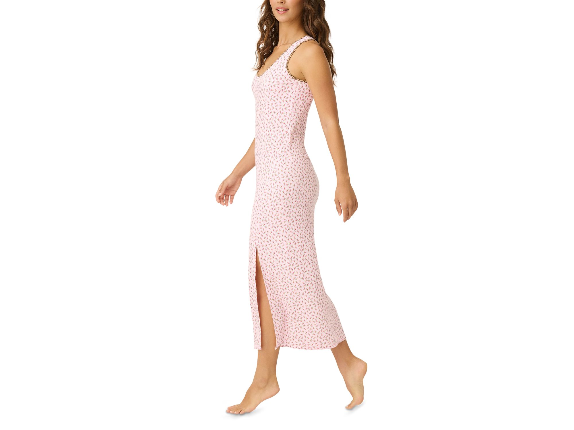 x PQ Swim Contrast Neck Floral Print Night Dress — Image 6