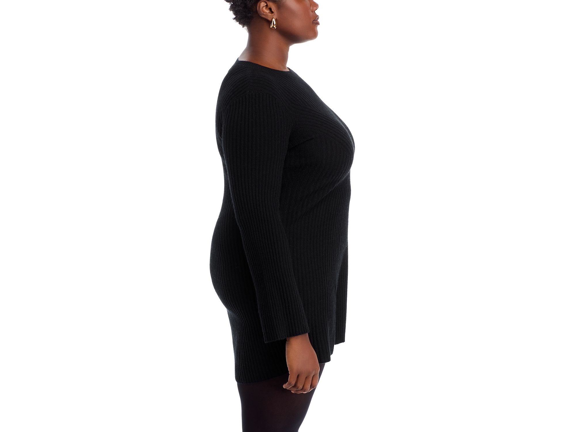 100% Cashmere Contour Ribbed Mini Dress - Exclusive — Image 10