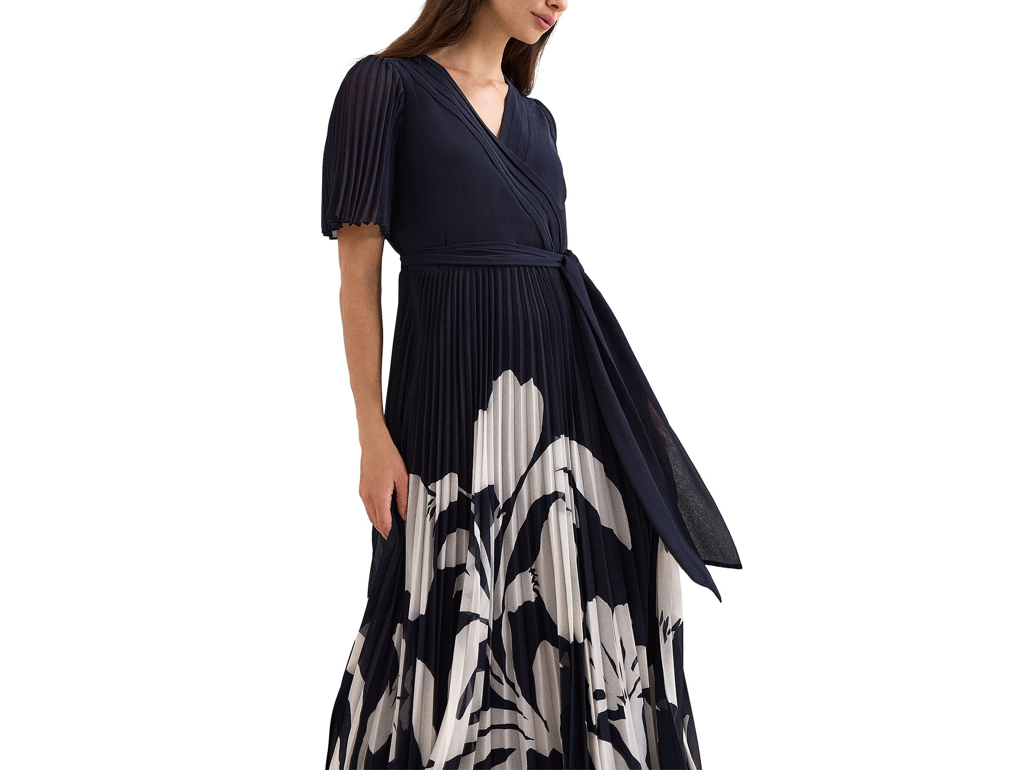 Abigail Pleated Wrap Dress — Image 6