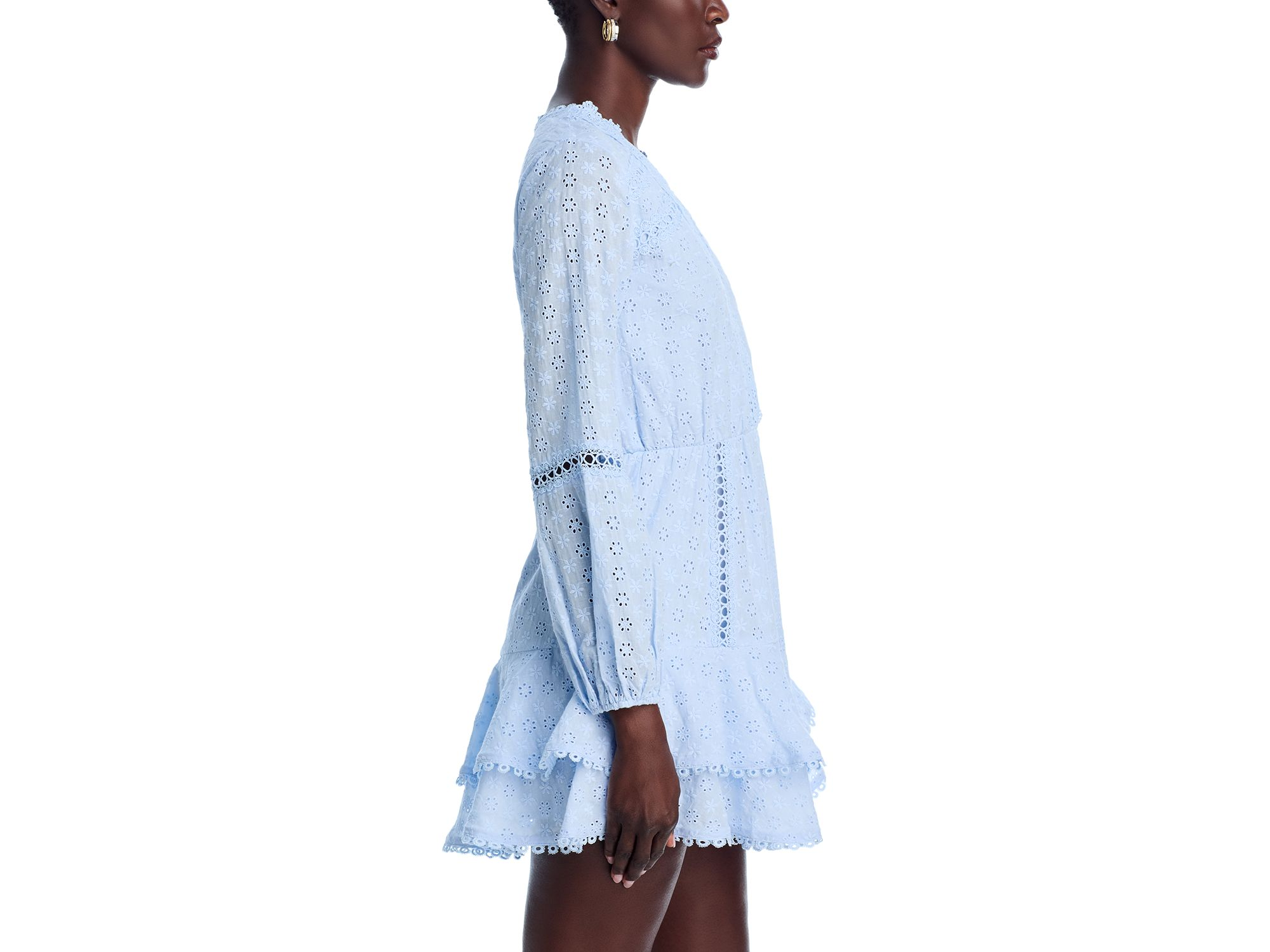 Eyelet Mini Dress - Exclusive — Image 5