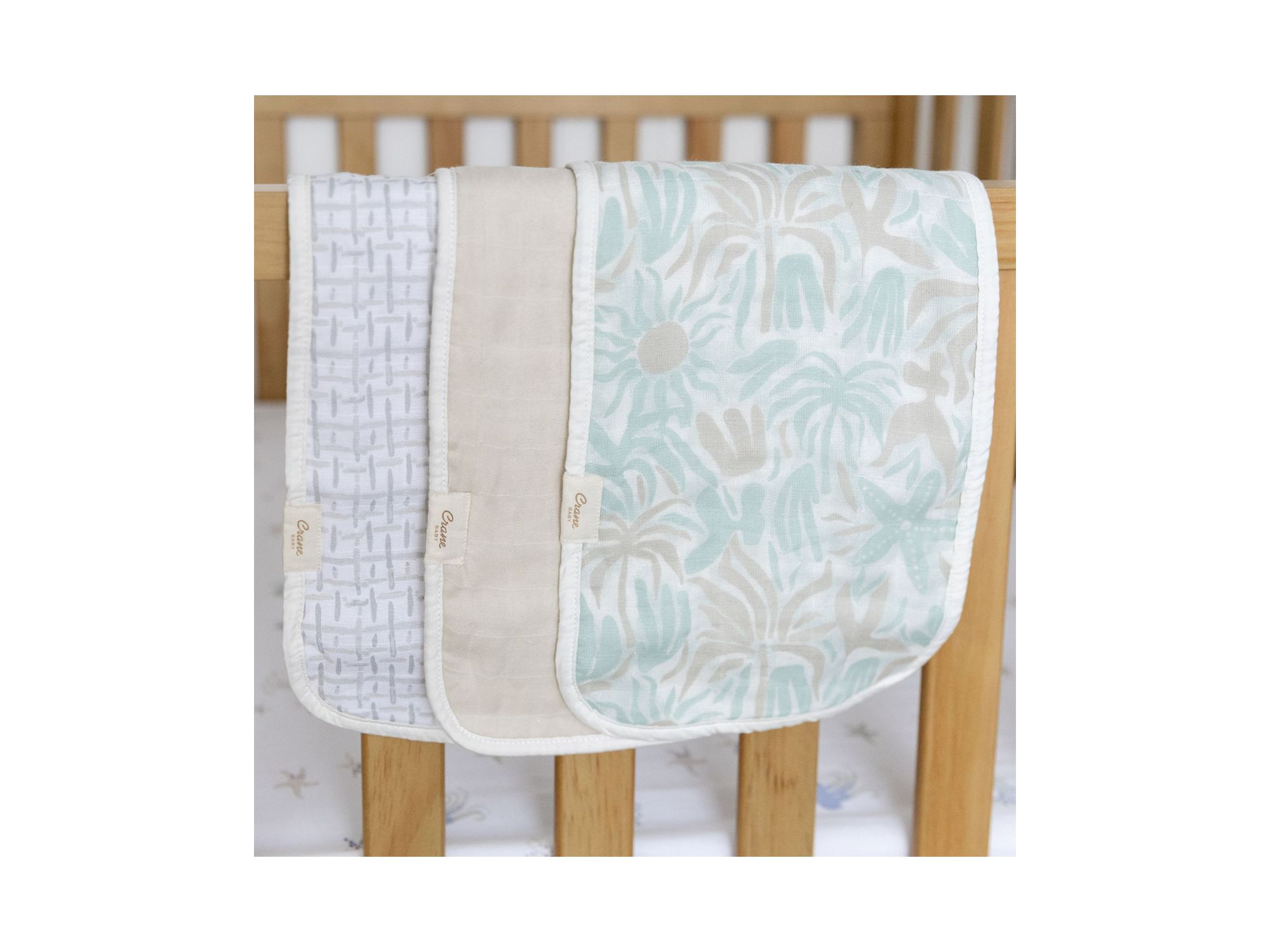 Cove Beach Life Baby Burp Cloths, 3 Pack — Image 4