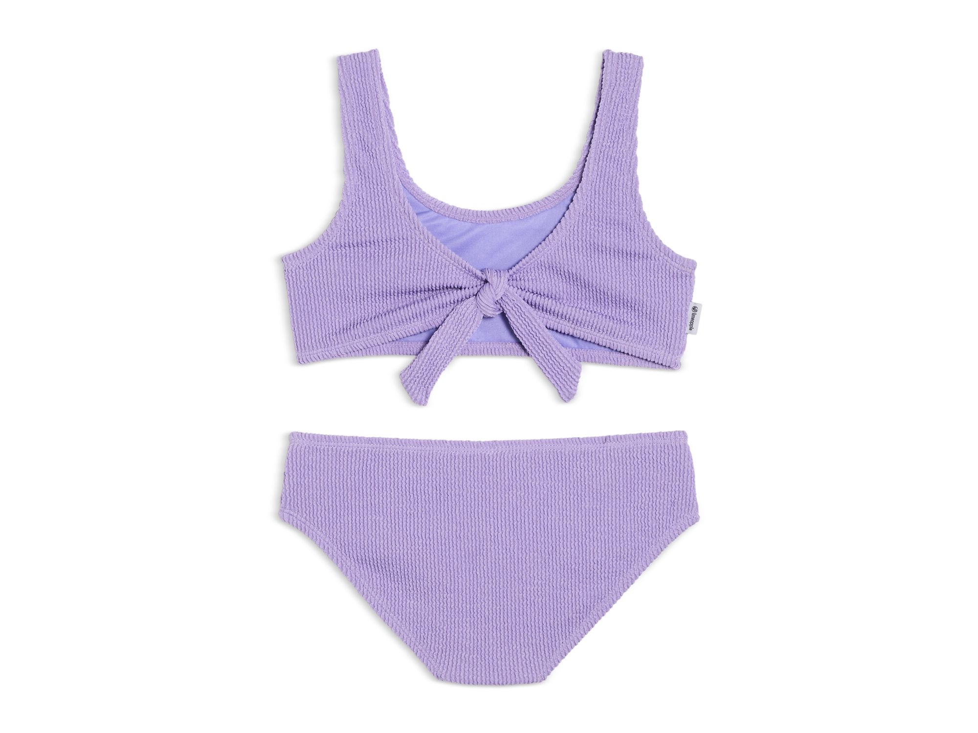 Girls' Crinkle Self Tie Two Piece Swimsuit - Big Kid — Image 3