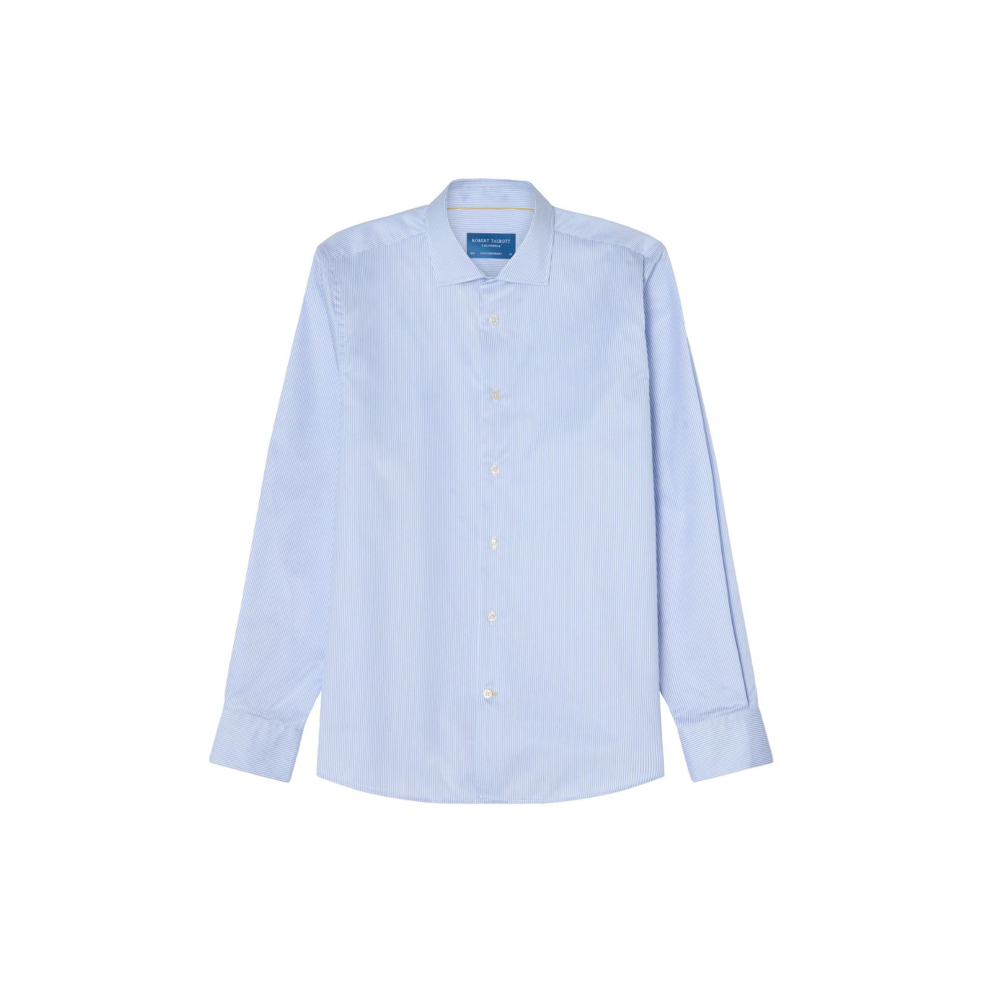 Reynolds Mini Stripe Twill Contemorary Fit Shirt — Image 5