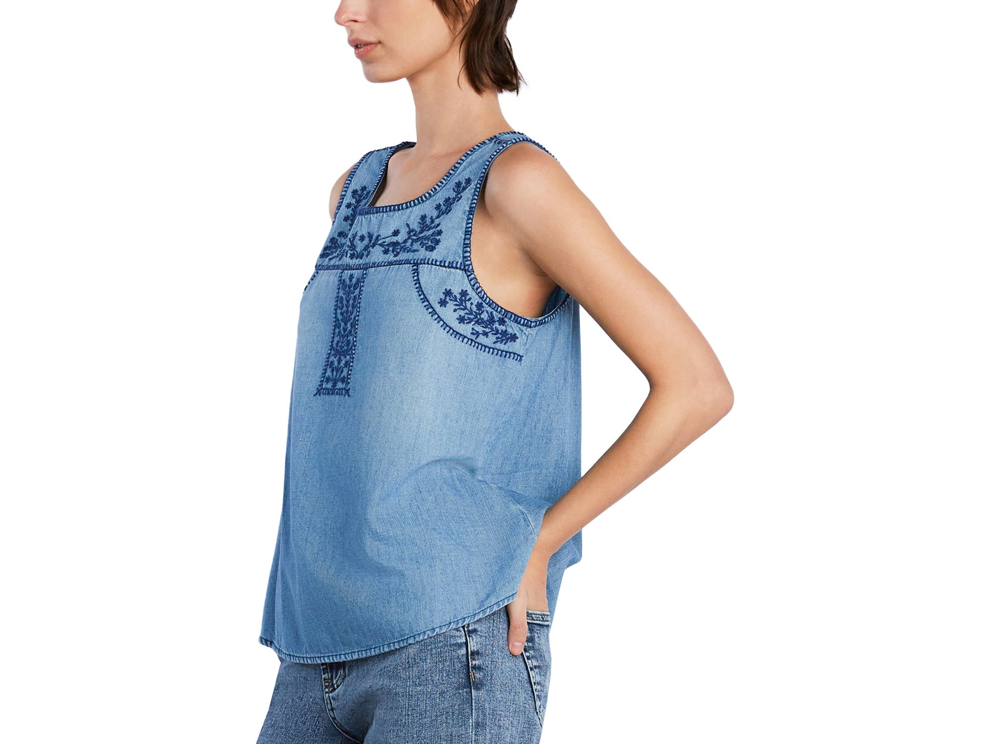 Floral Embroidery Tank Top — Image 3