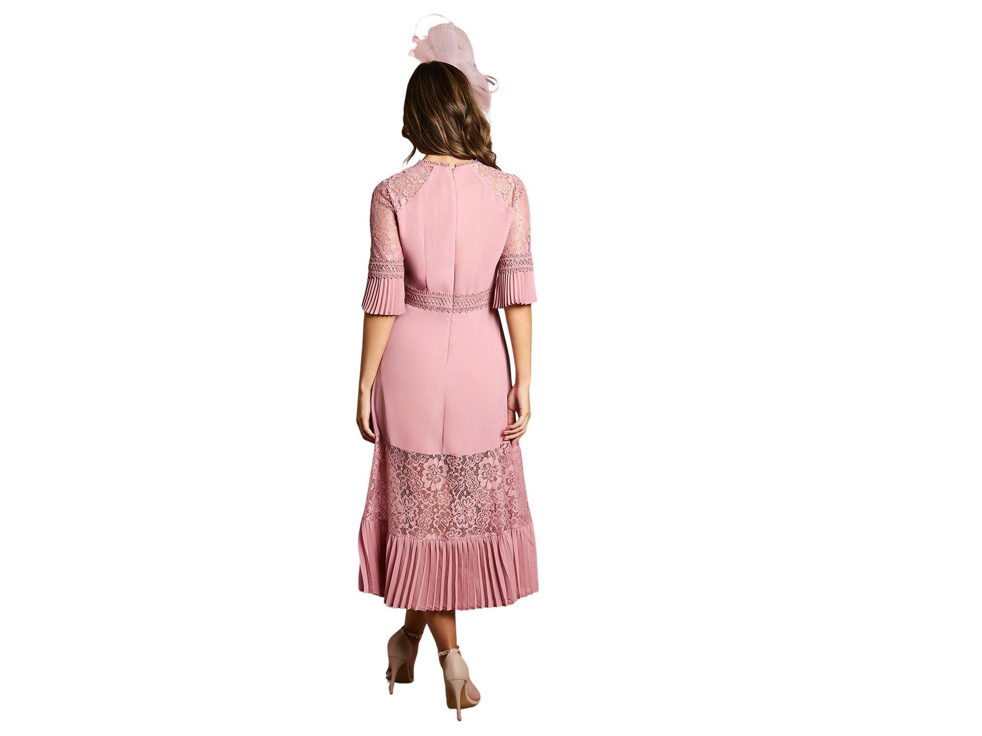 Lace Insert Midi Dress — Image 4