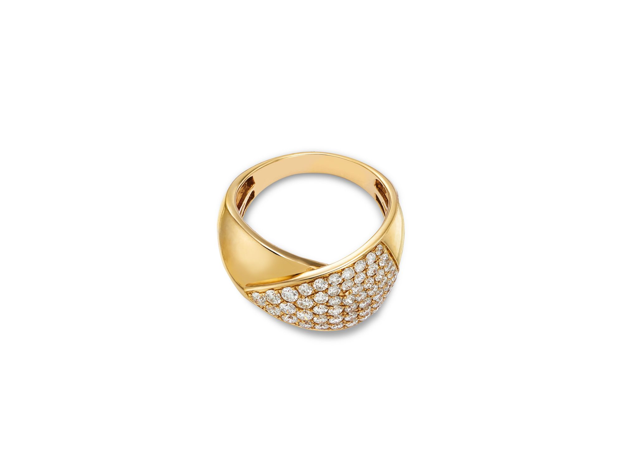 Diamond Statement Ring in 14K Yellow Gold, 1.15 tcw — Image 3