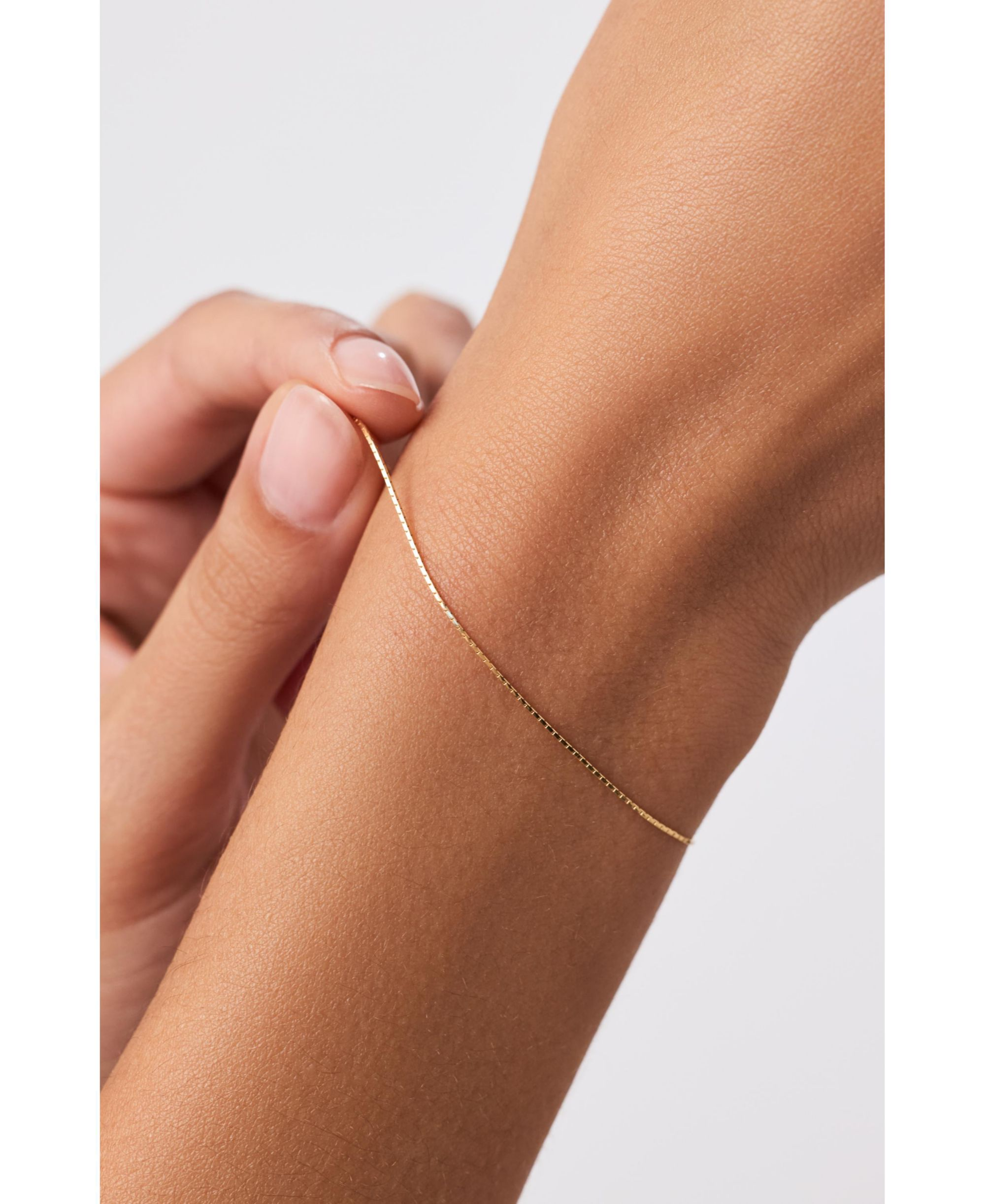 Solid Gold Silk Chain Bracelet — Image 3