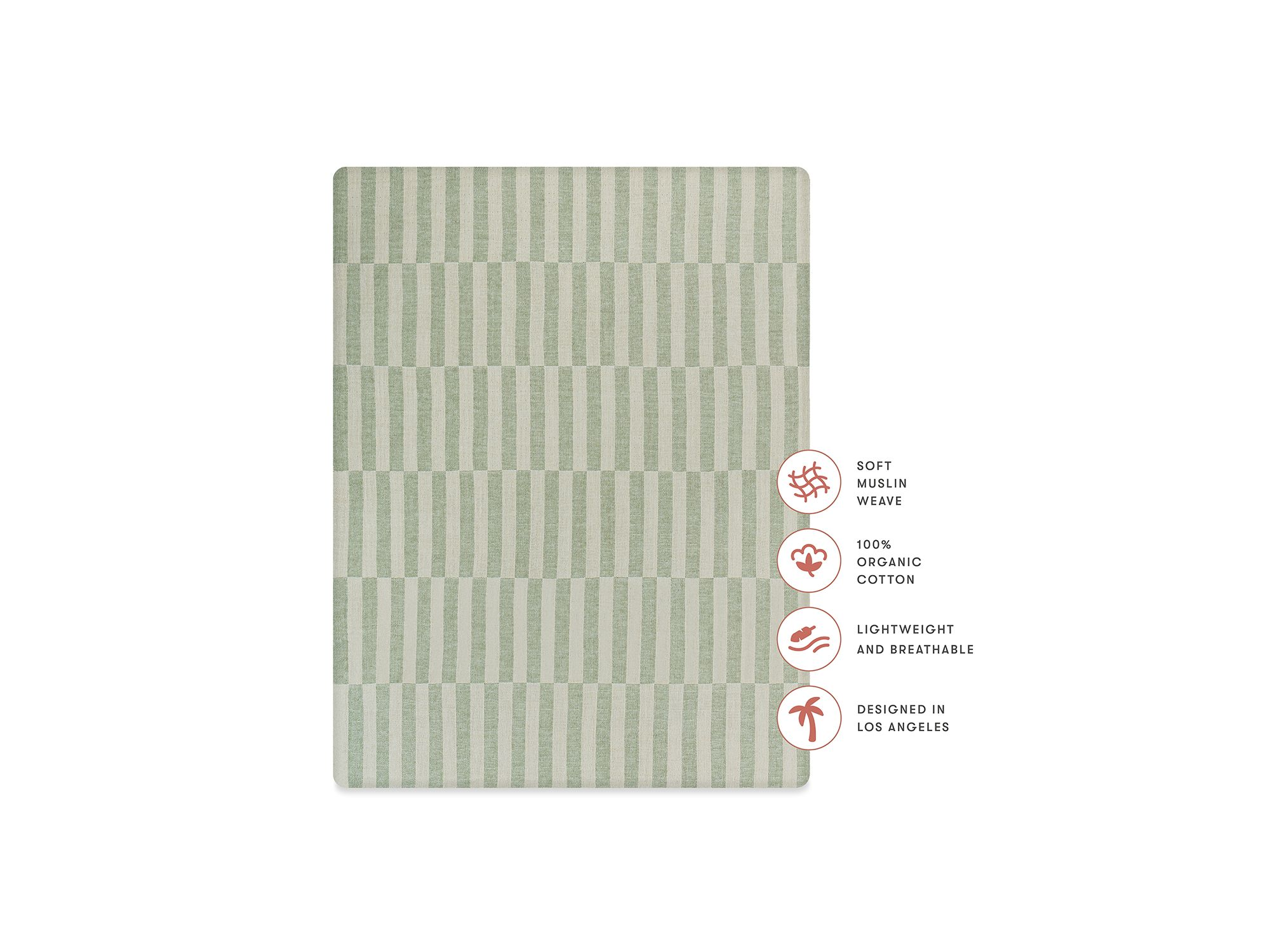 All Stages Midi Crib Sheet in Muslin Cotton — Image 6