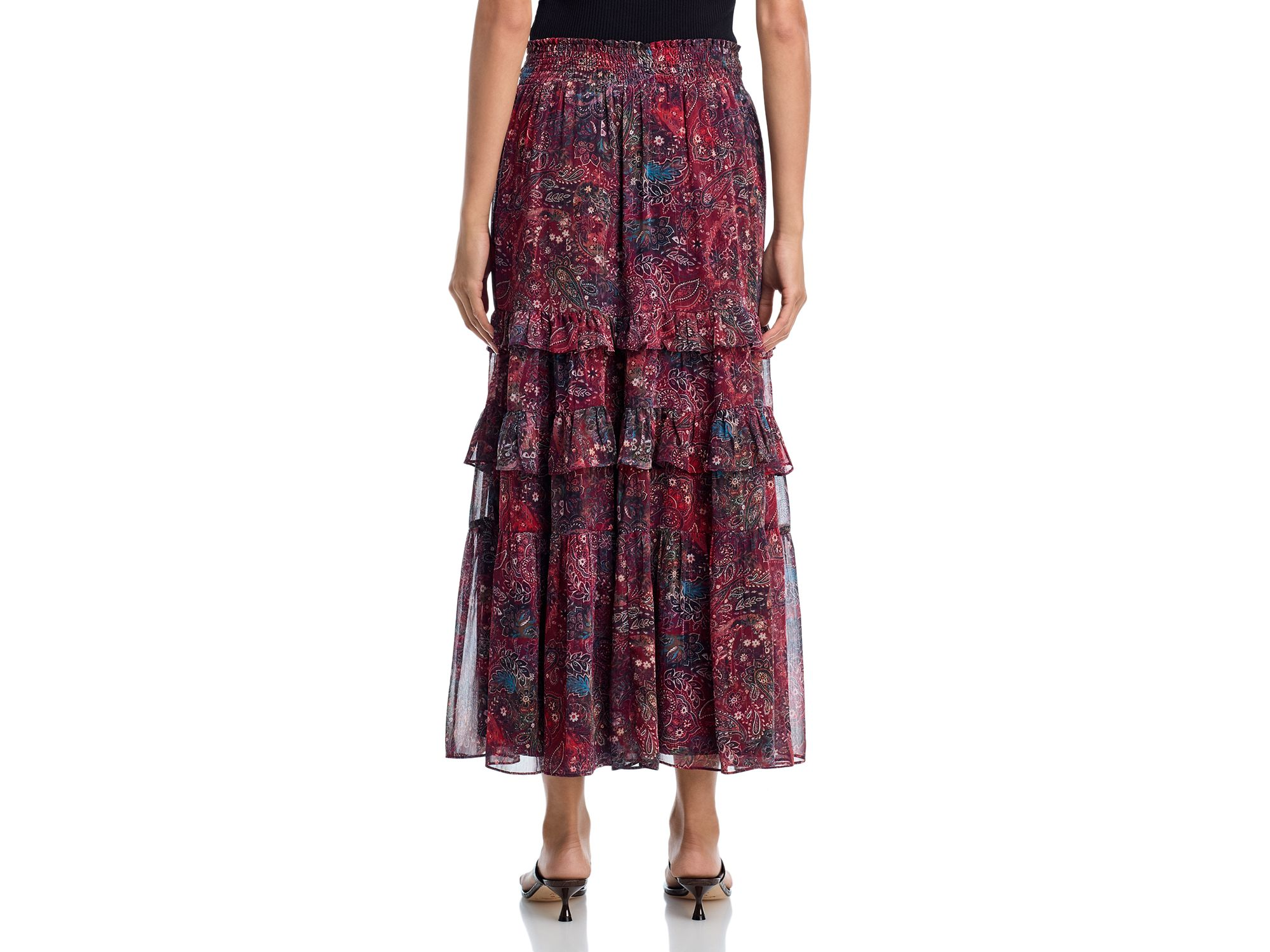 Paisley Tiered Boho Maxi Skirt - Exclusive — Image 4