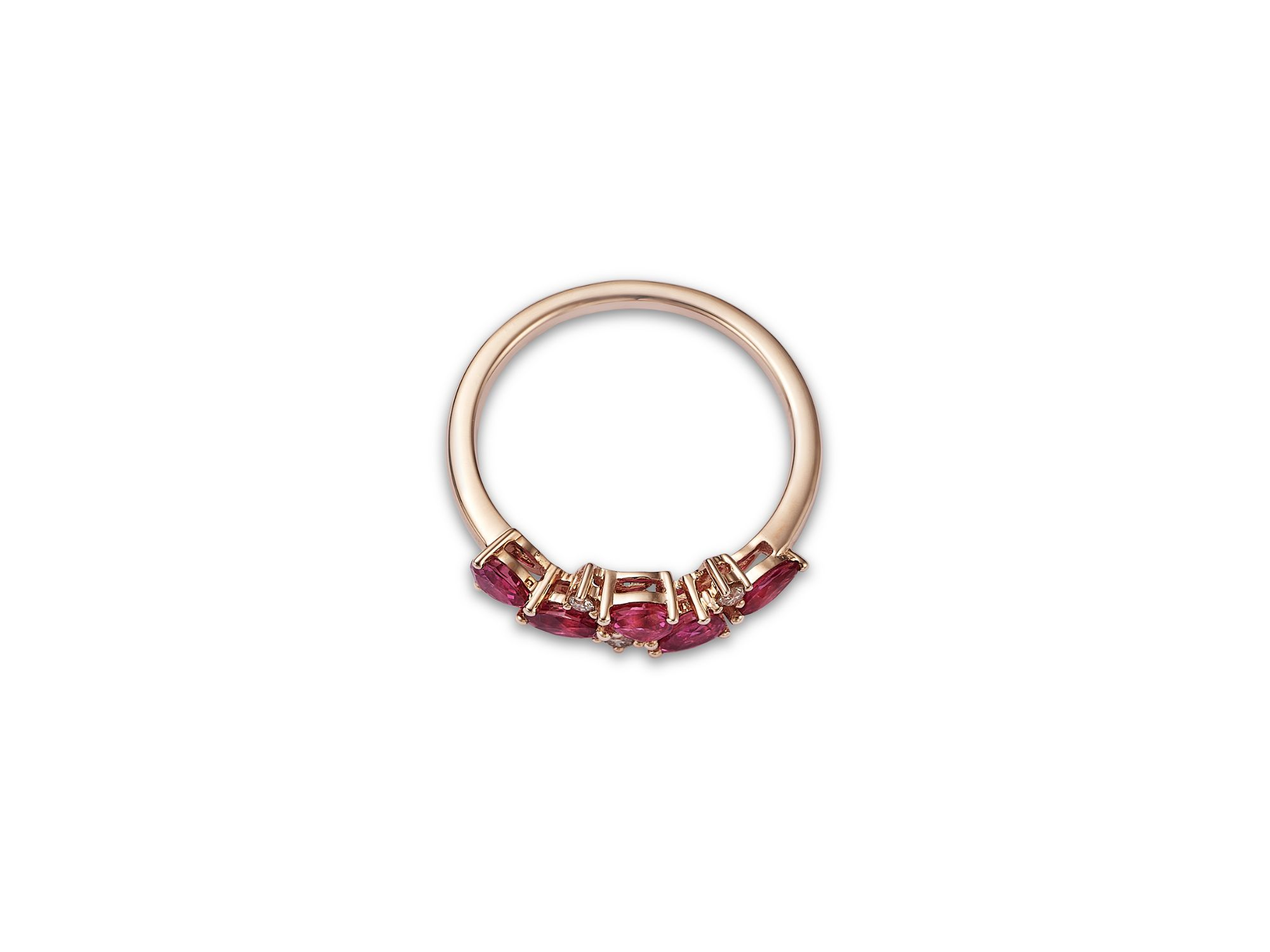 Ruby & Diamond Ring in 14K Rose Gold — Image 3