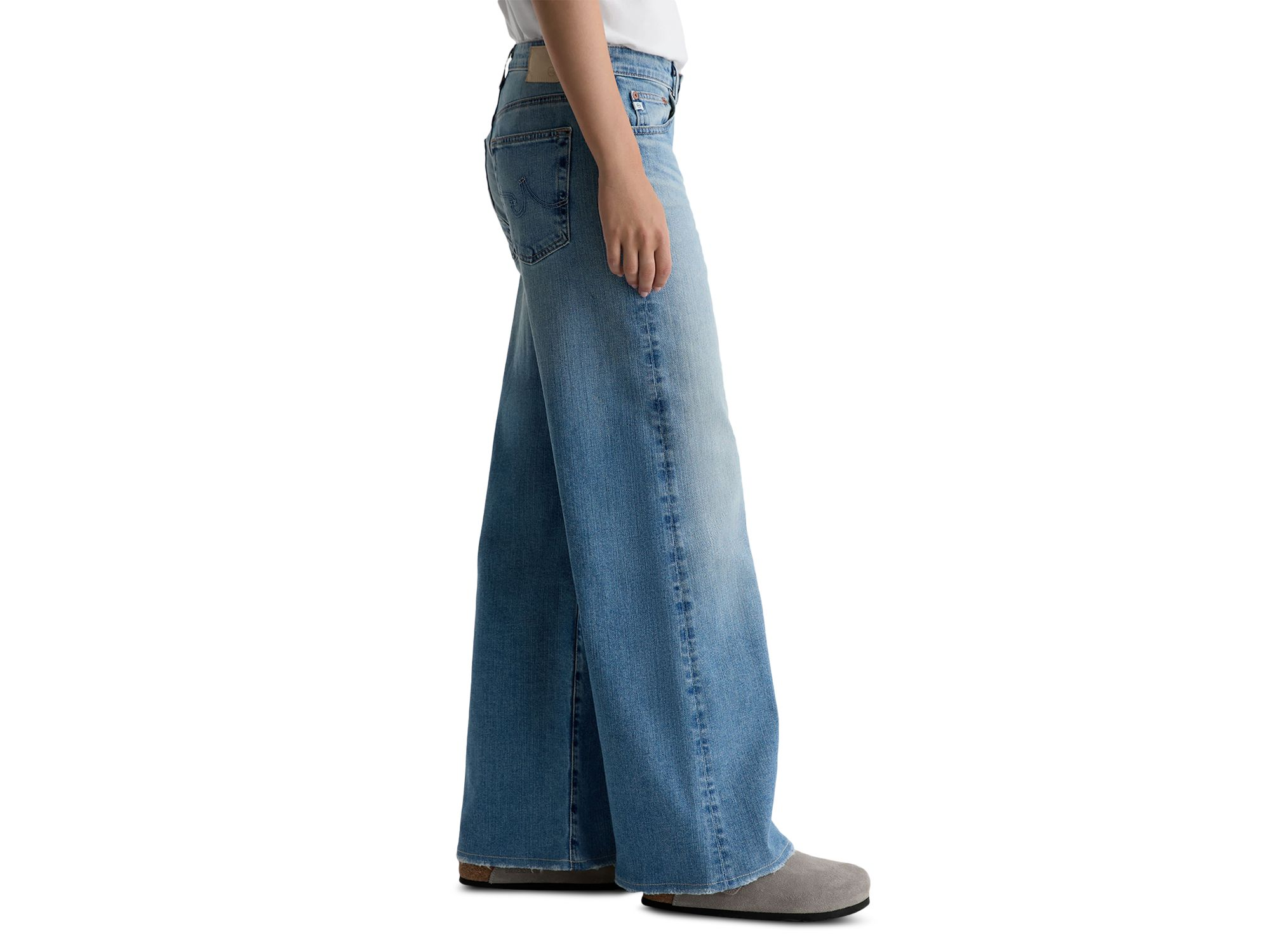 Saige High Rise Wide Leg Jeans in Western Front — Image 6