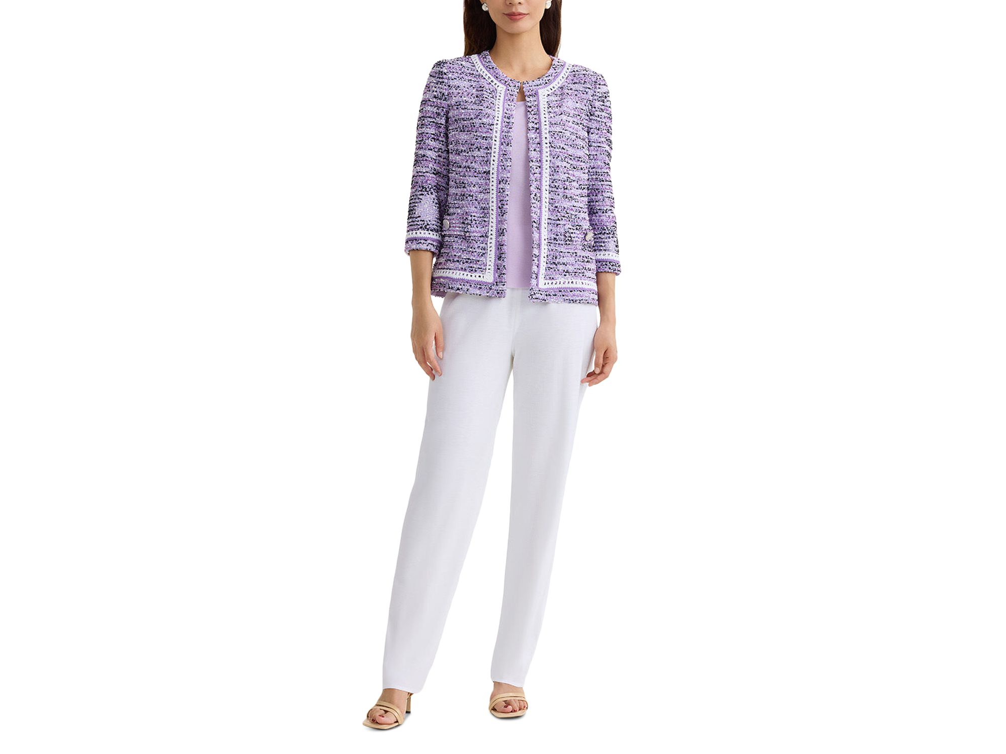 Wrinkle Resistant Eyelash Knit Jacket — Image 6
