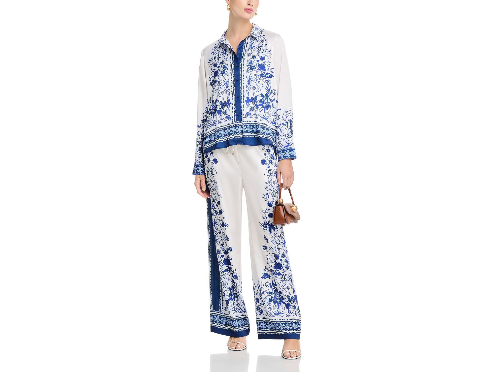 Floral Print Wide Leg Pants - Exclusive — Image 4