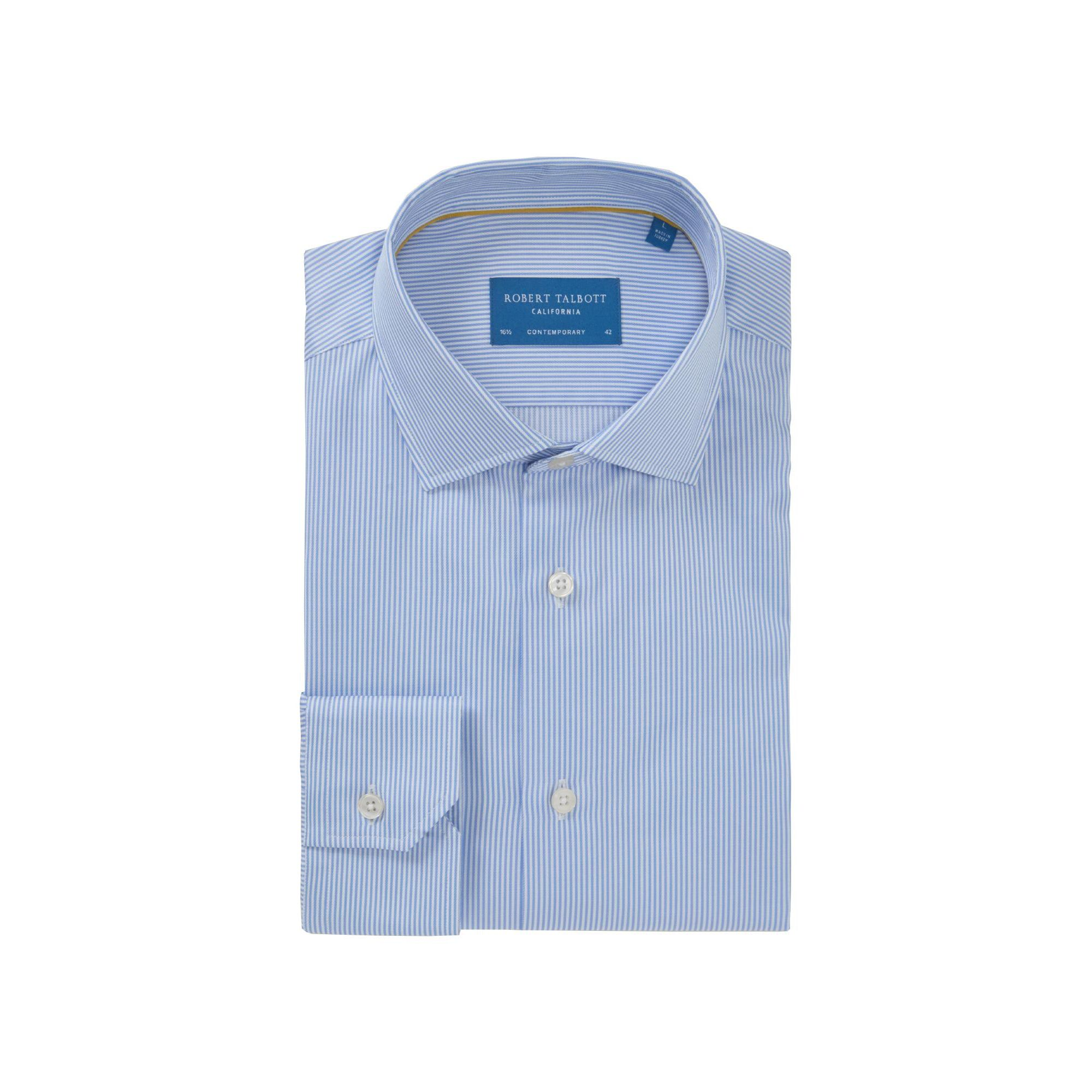 Reynolds Mini Stripe Twill Contemorary Fit Shirt — Image 4
