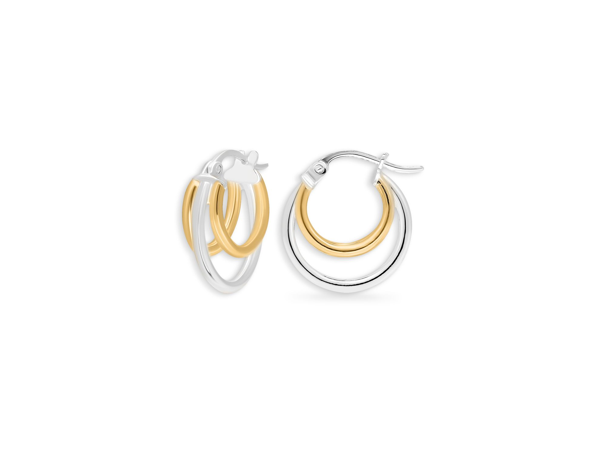 Triple Row Hoop Earrings - Exclusive — Image 3