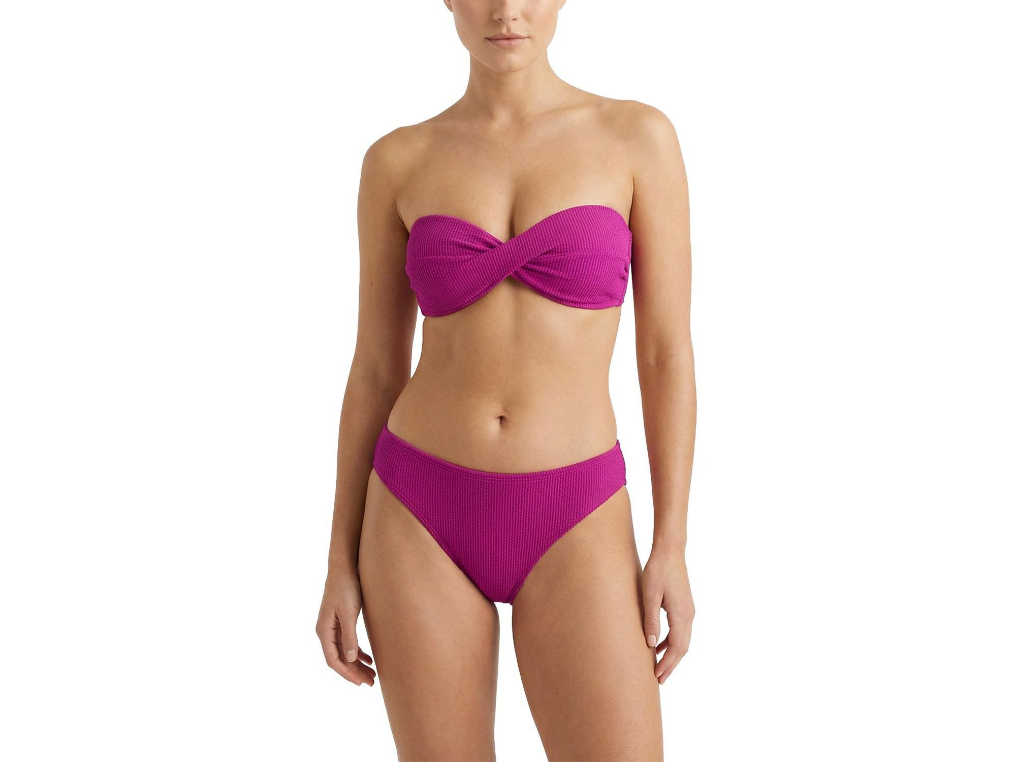 Classic Midrise Textured Bikini Bottom with Full Coverage — Image 9