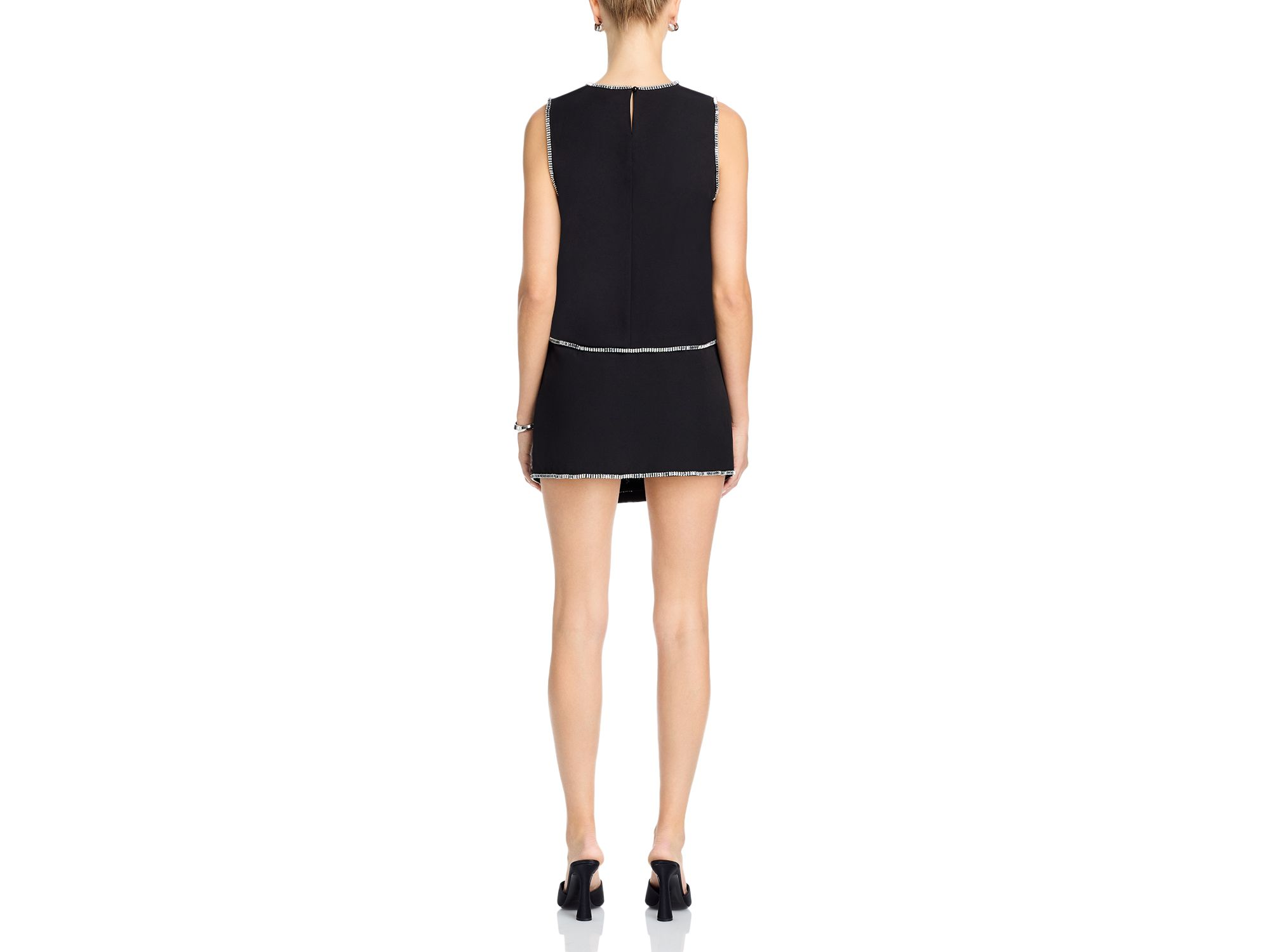 Rhinestone Trim Sleeveless Top - Exclusive — Image 5