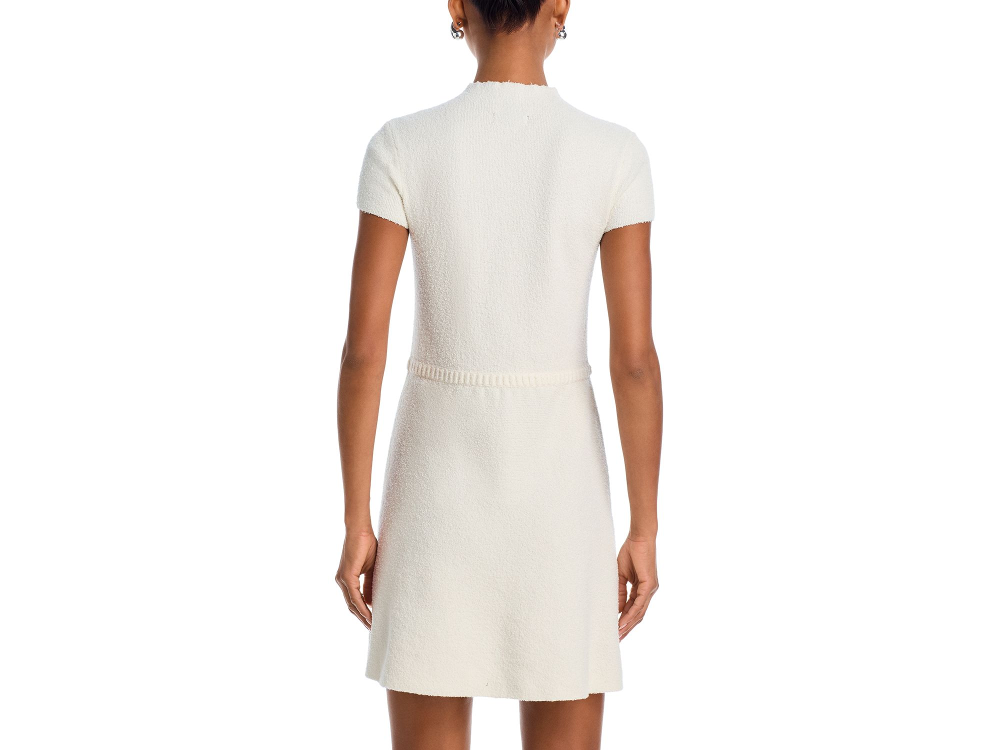 Bouclé Mock Neck Mini Dress — Image 3
