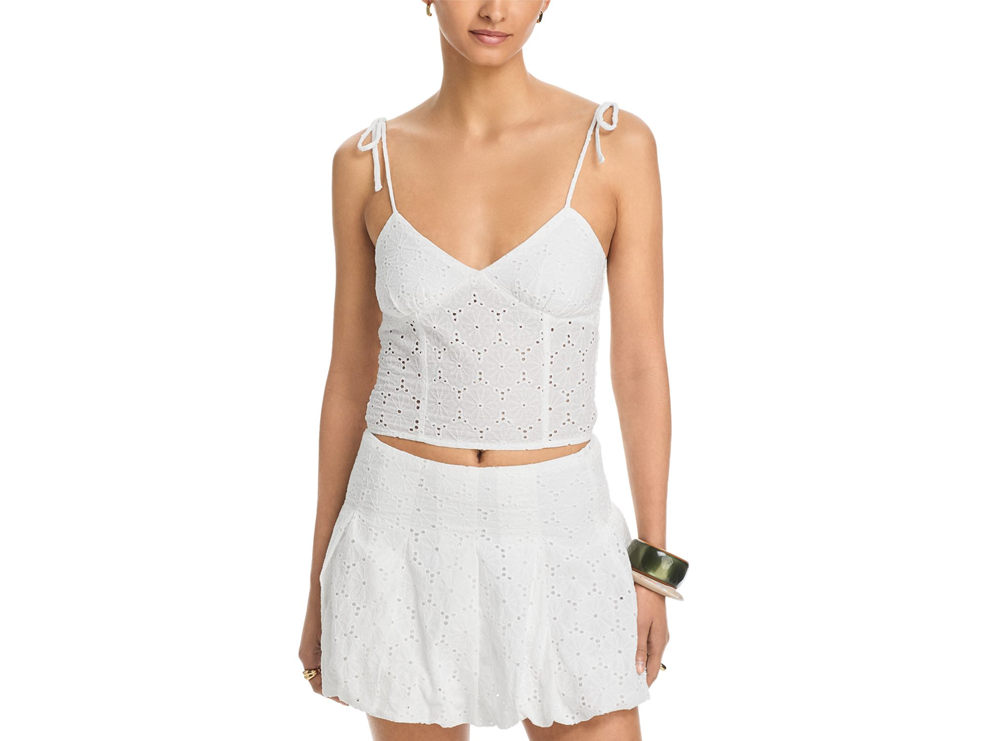 Eyelet Tank & Bubble Mini Skirt - Exclusive — Image 5