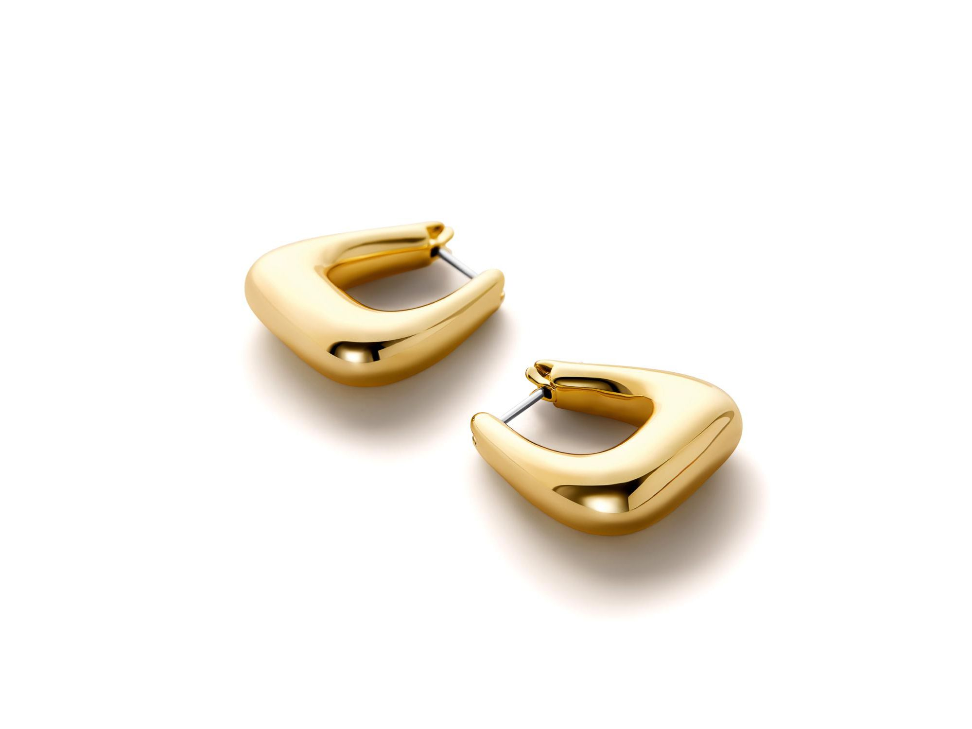 Colene Chunky Gold Hoop Earrings — Image 5