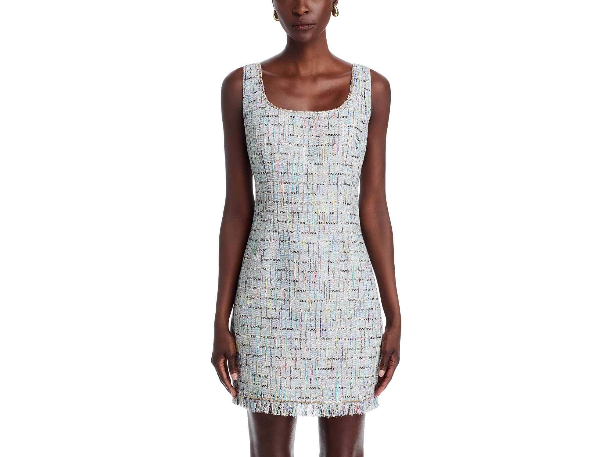 Novi Tweed Fringe Trim Mini Dress — Image 4