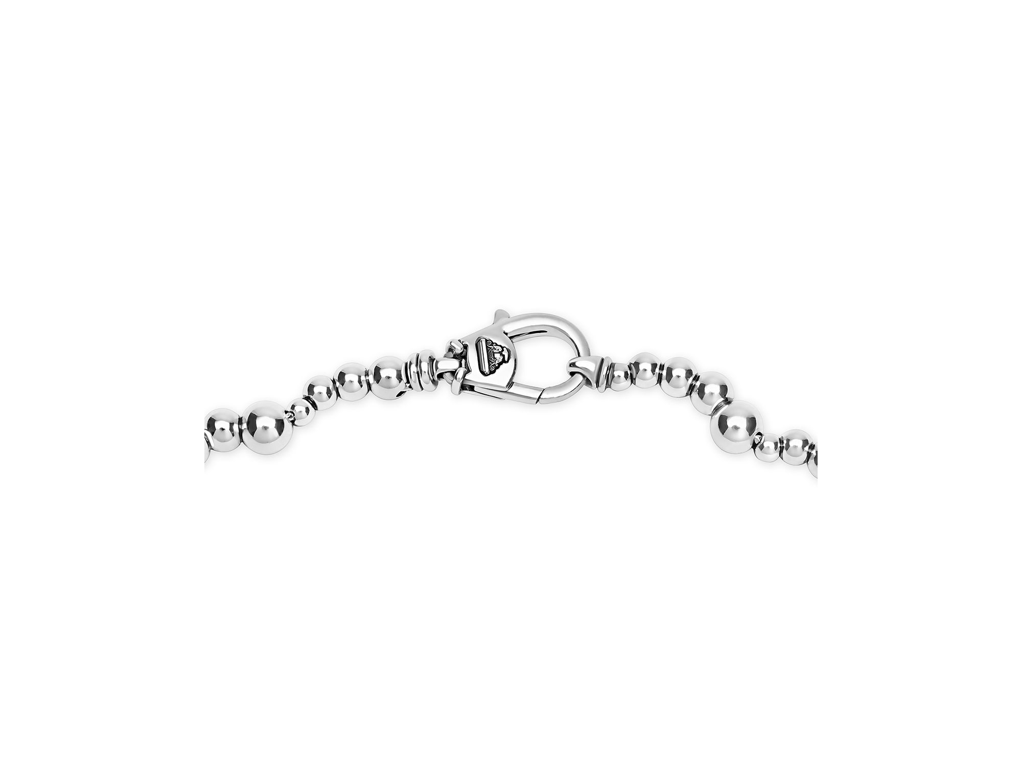 Sterling Caviar Bubbly Scalloped Beaded Collar Necklace, 18" — Image 8