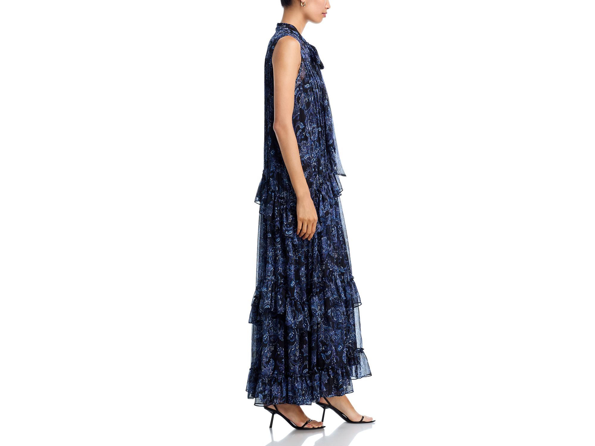 Metallic Paisley Maxi Boho Dress - Exclusive — Image 6