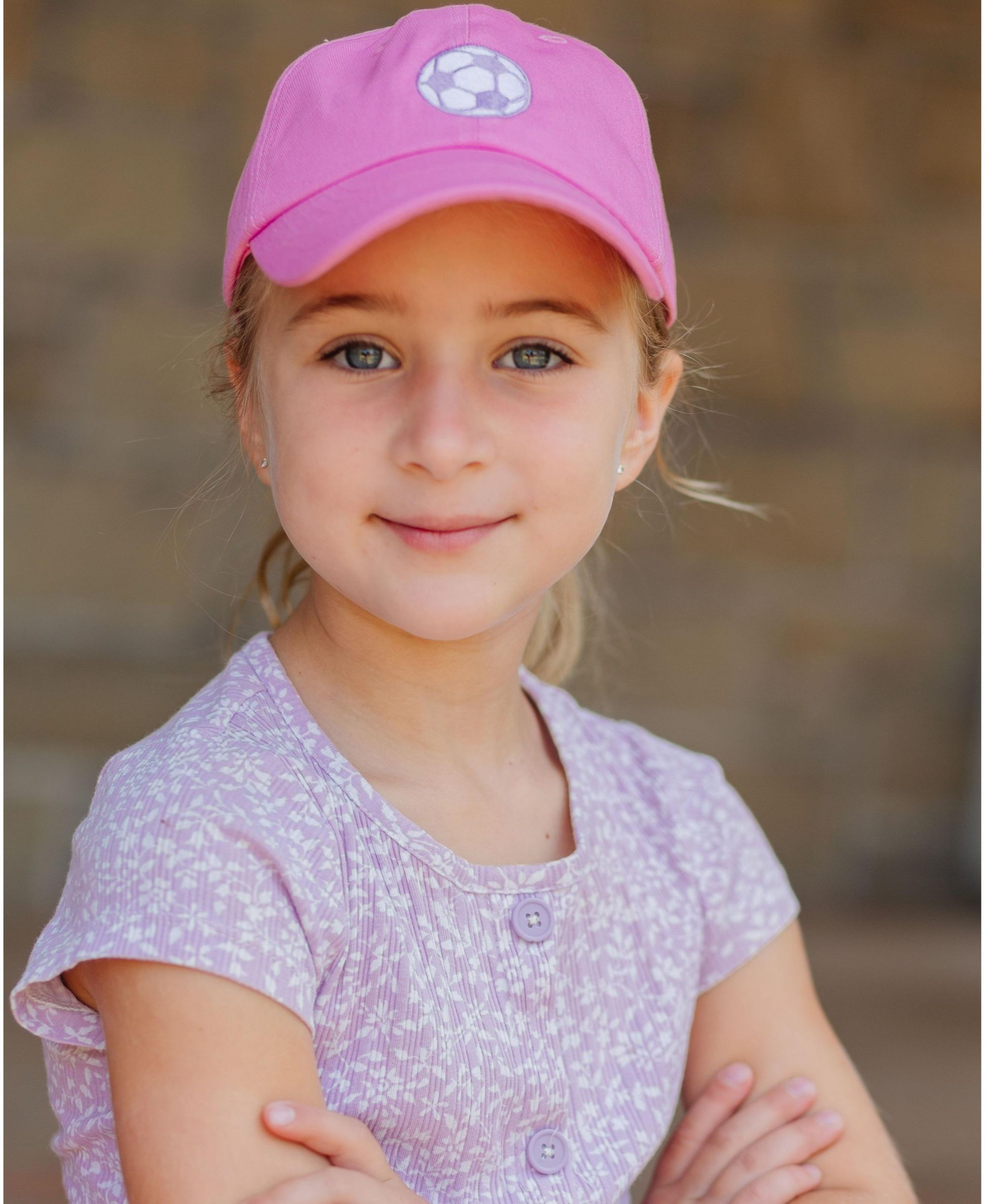Girls' Soccer Bow Baseball Hat in Magenta - Little Kid — Image 3