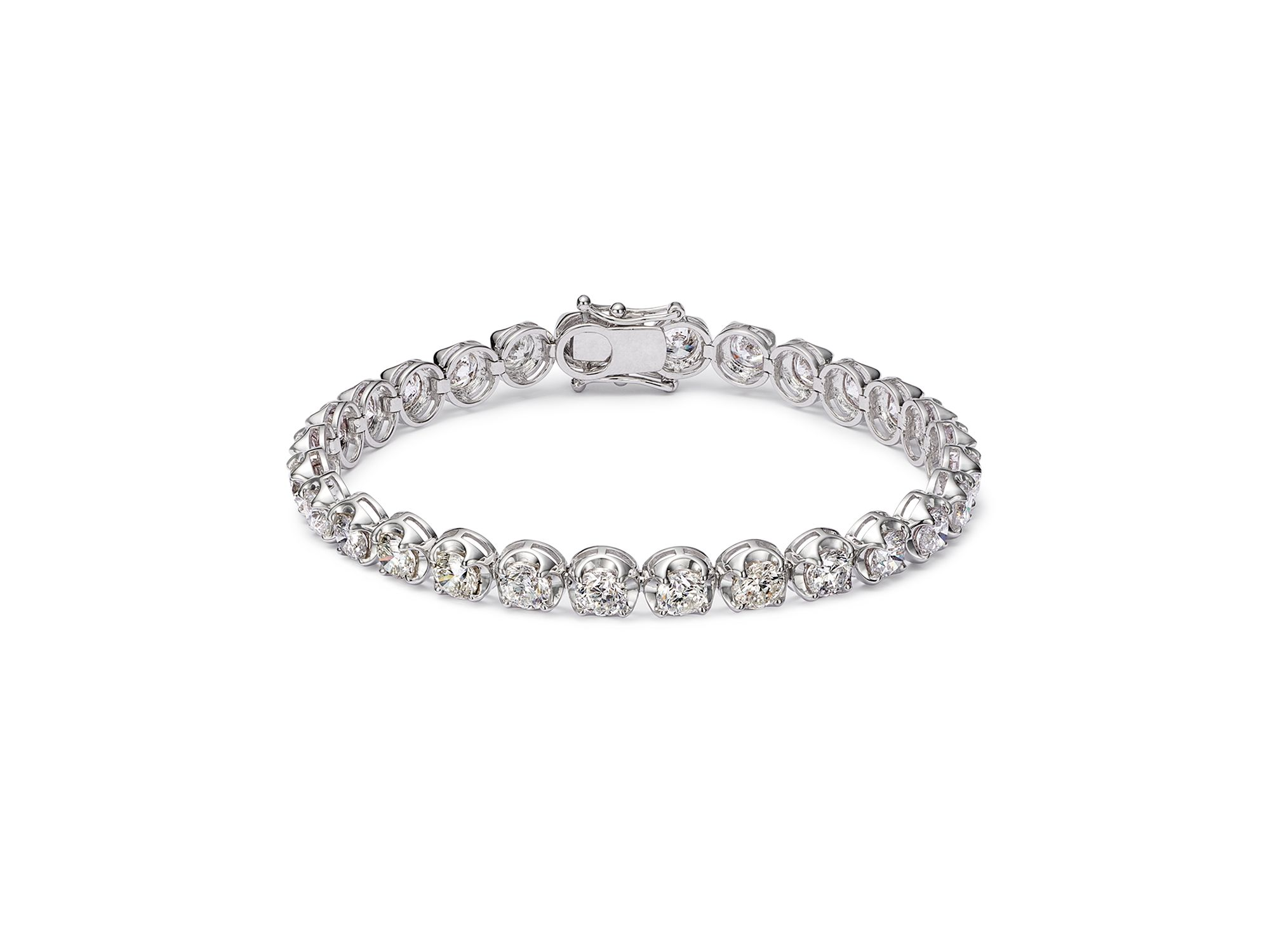 Certified Colorless Diamond Tennis Bracelet Collection in 14K White Gold, 2.0-10.0 tcw — Image 10