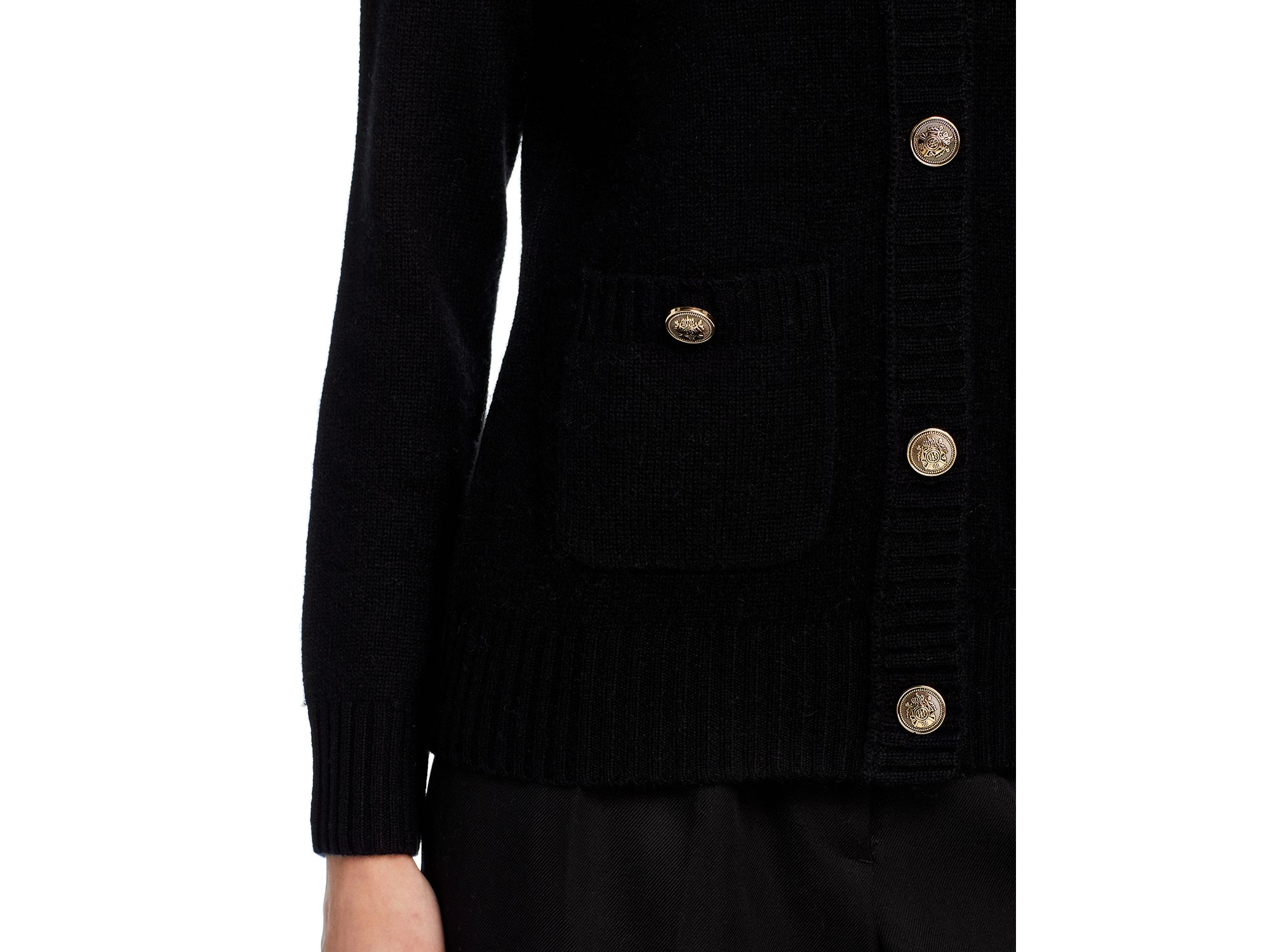100% Cashmere Rib Knit Cardigan - Exclusive — Image 3