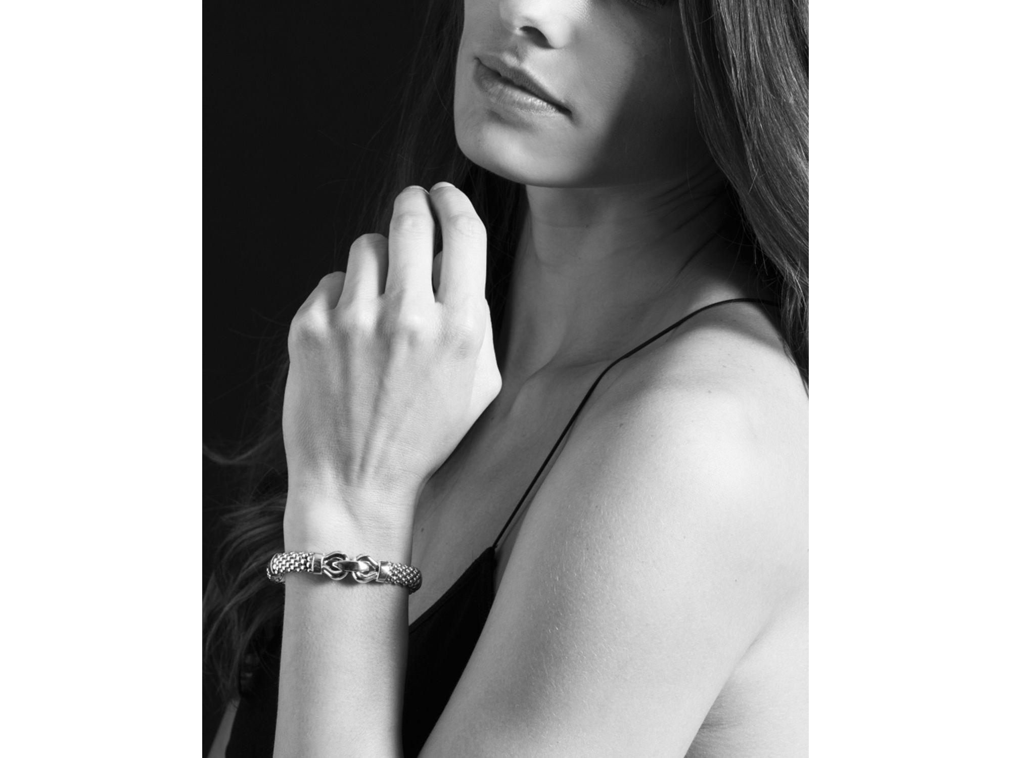Sterling Derby Large Buckle Caviar Bracelet — Image 3