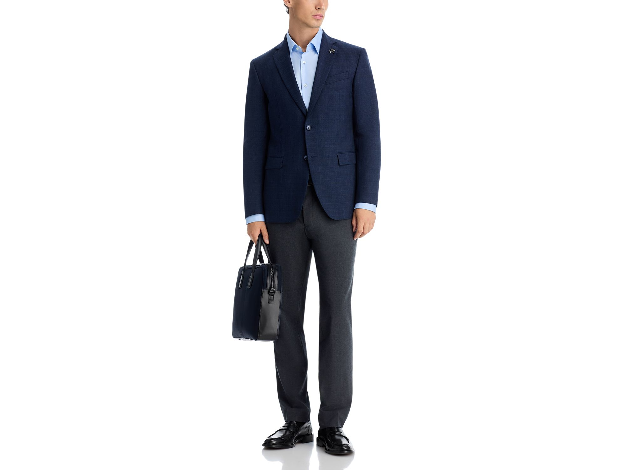 Slim Fit Tonal Plaid Sport Coat — Image 6