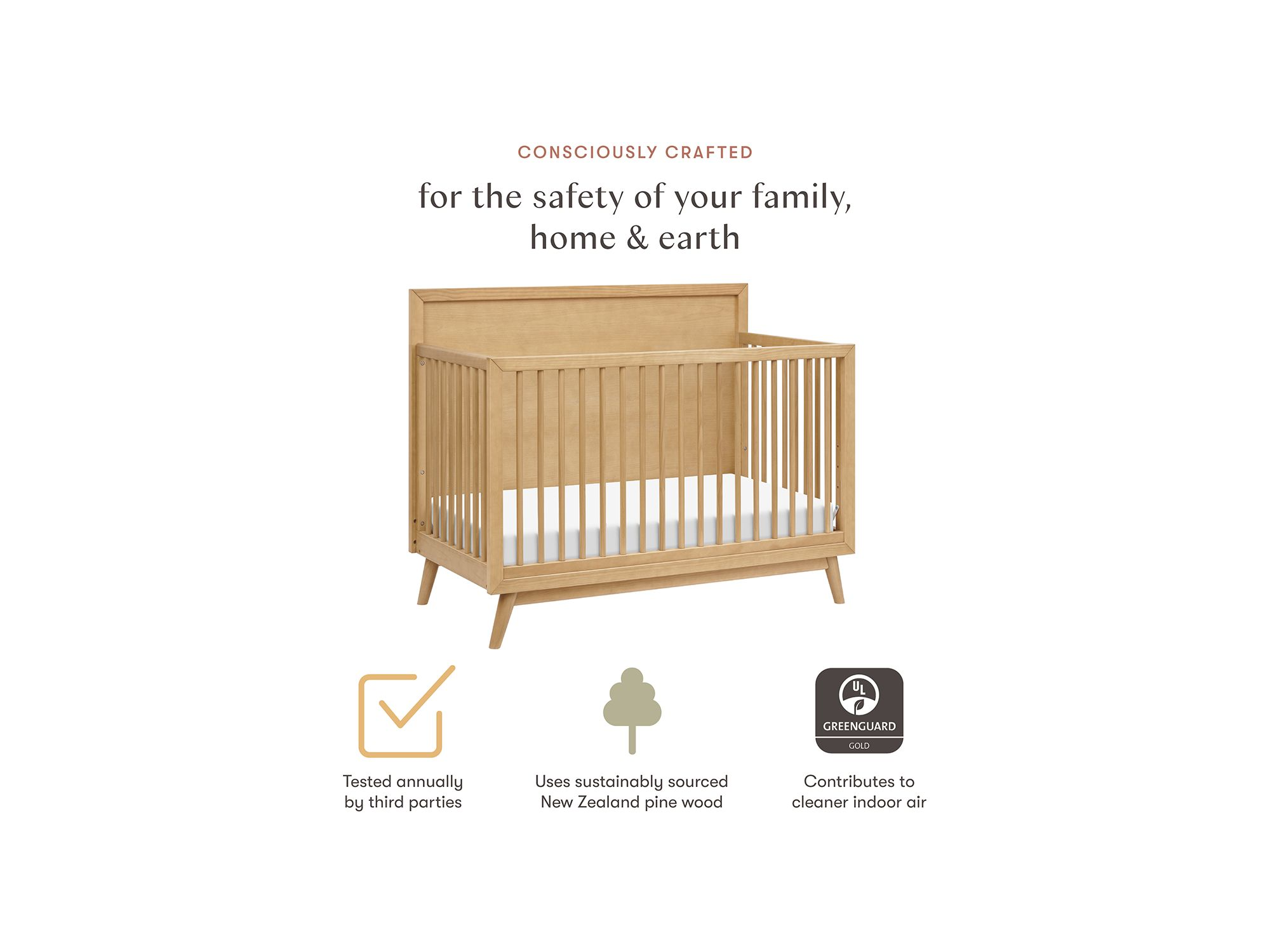 Palma 4-in-1 Convertible Crib with Toddler Bed Conversion Kit — Image 5