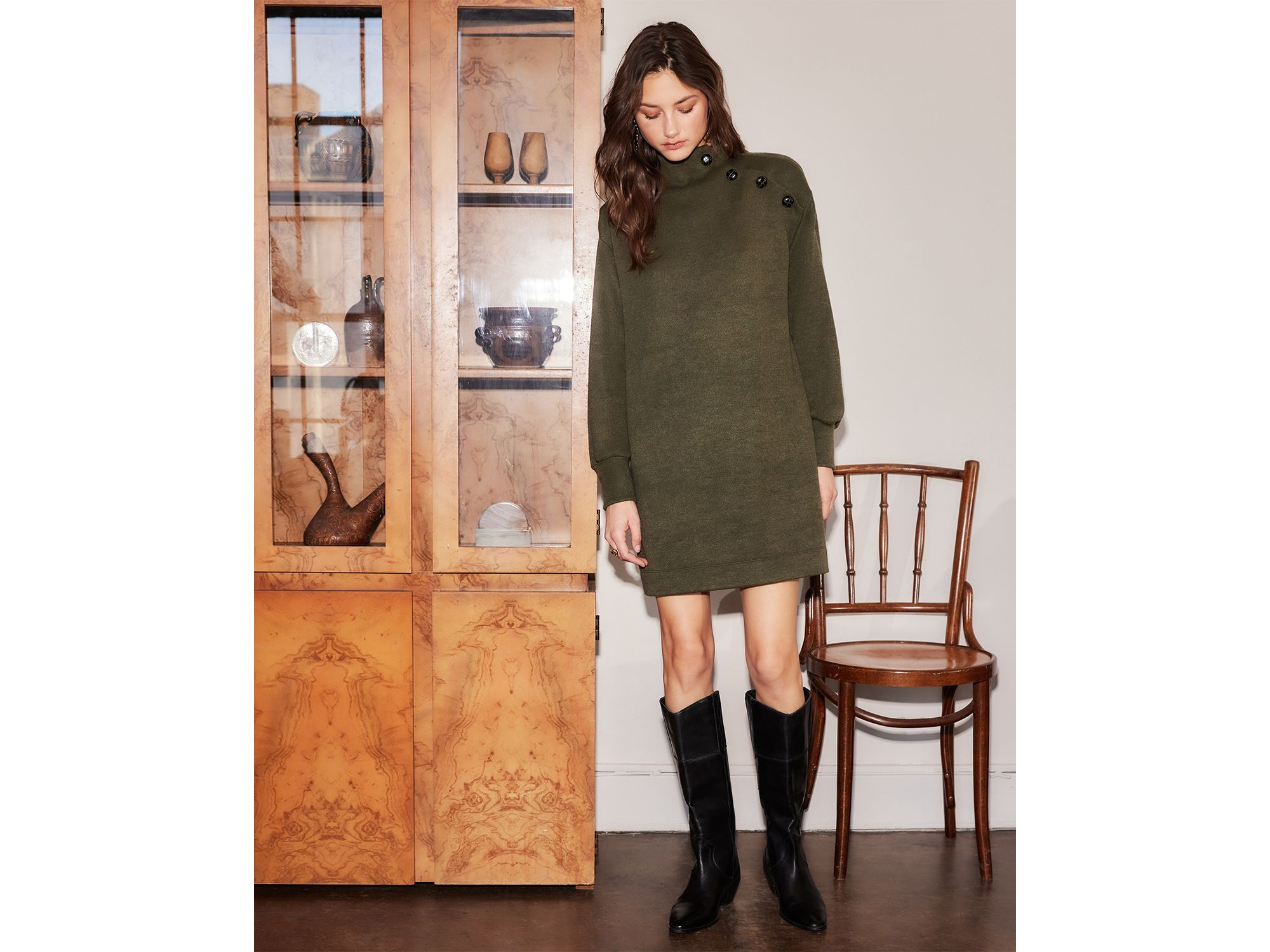 Brenna Mock Neck Dress — Image 4