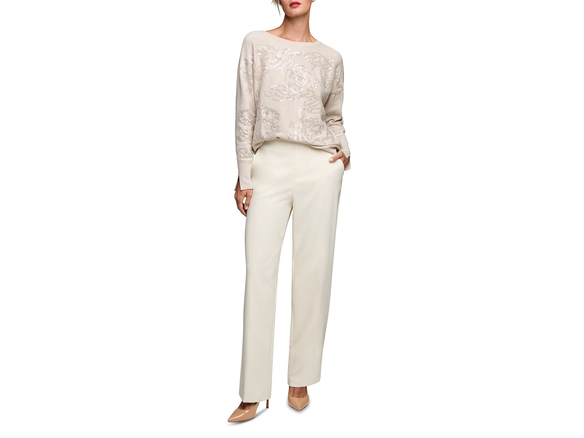 Sequinned Boat Neck Sweater — Image 4