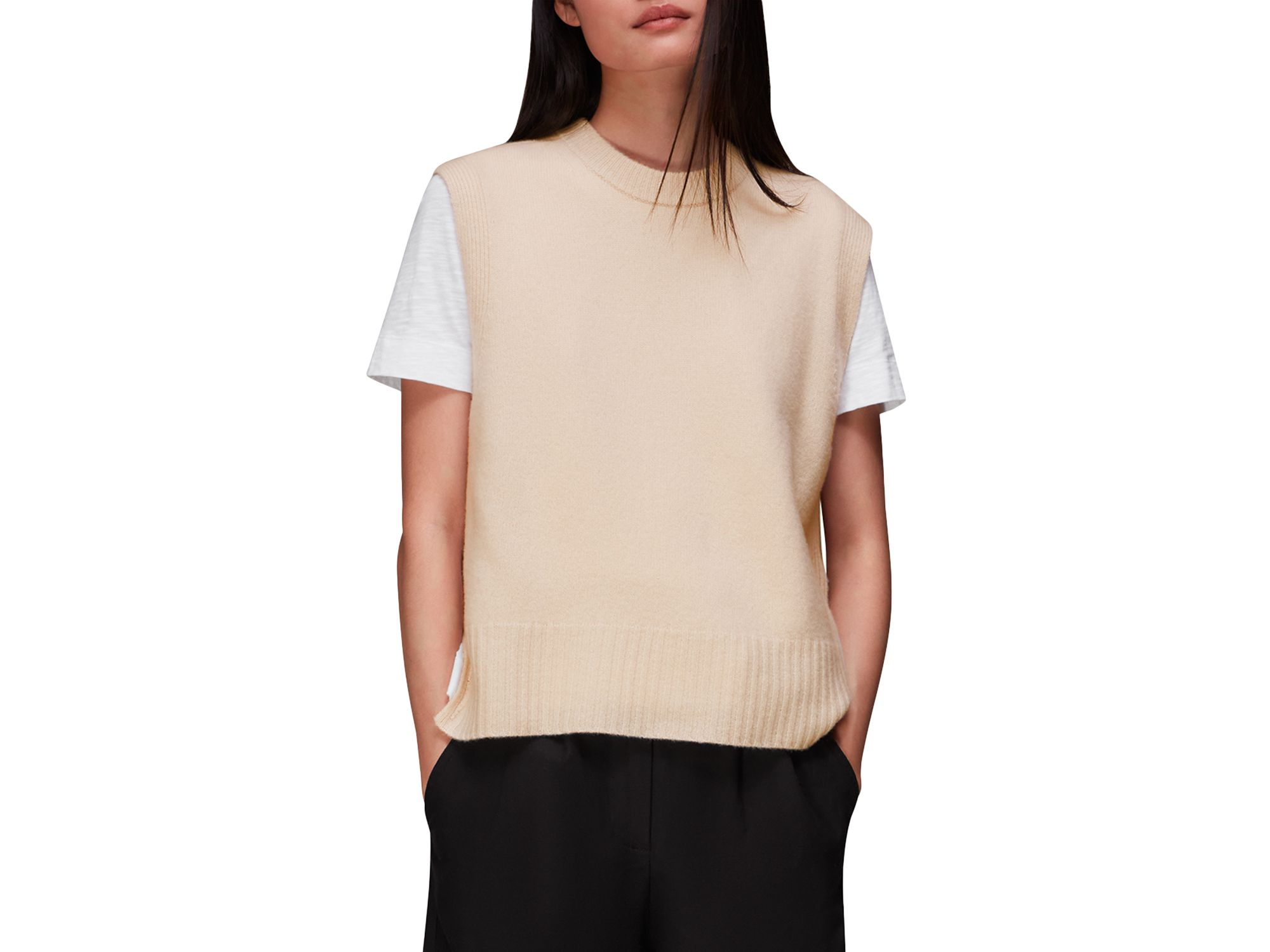 Crewneck Knit Tank Top — Image 3