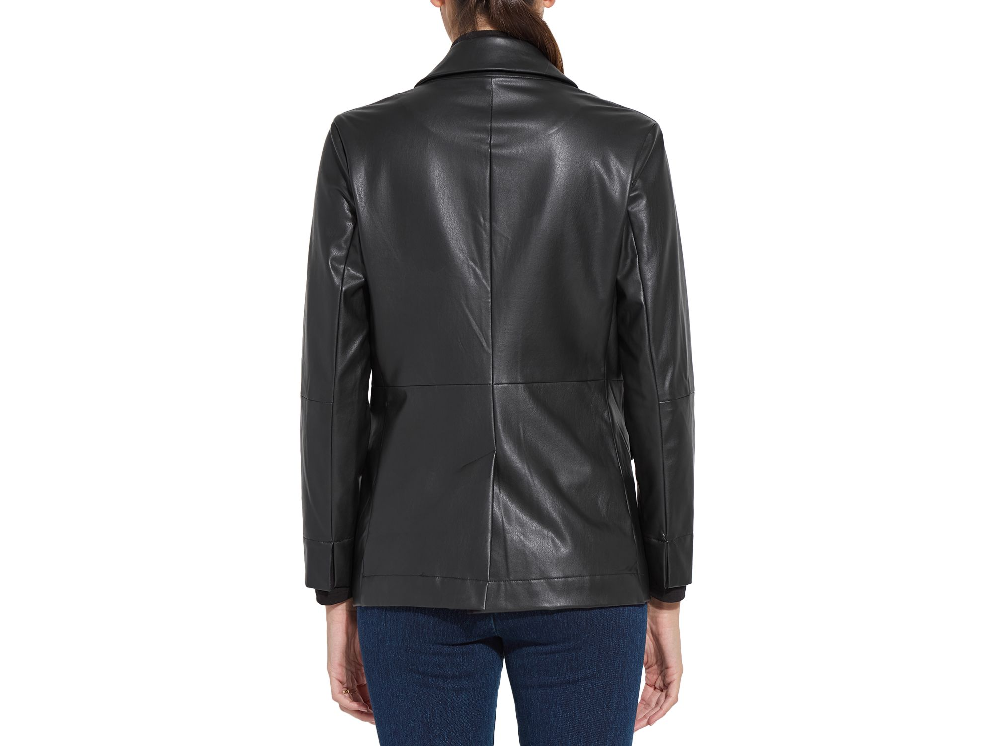 Faux Leather Blazer — Image 6