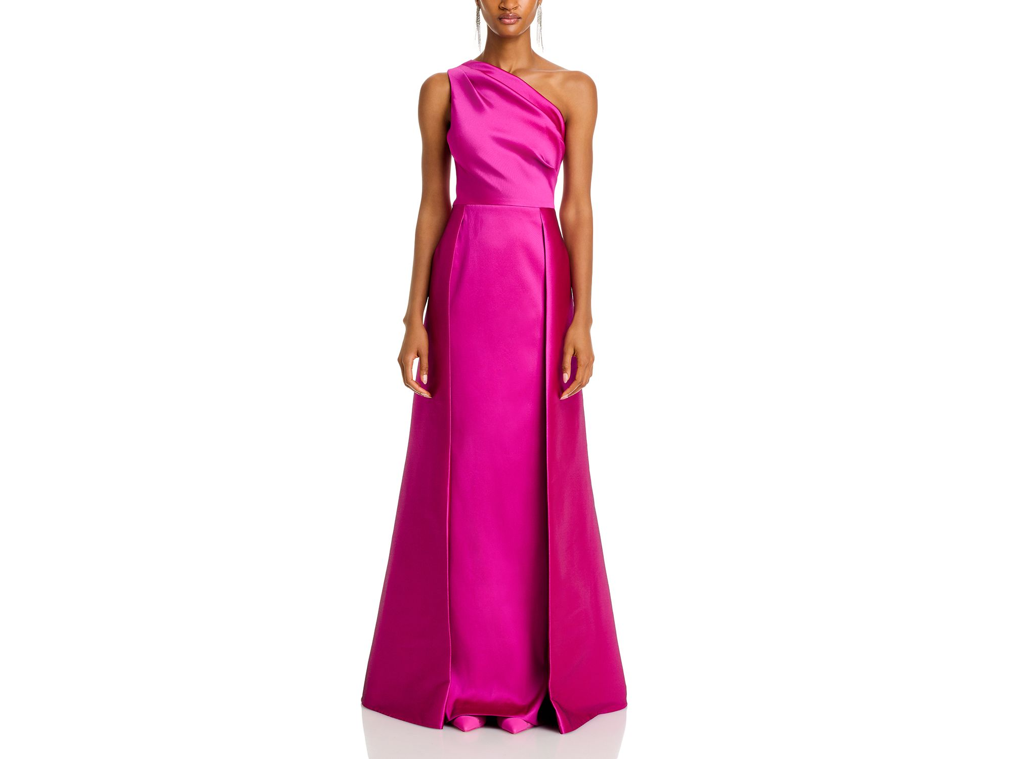 Crepe One Shoulder Gown — Image 6