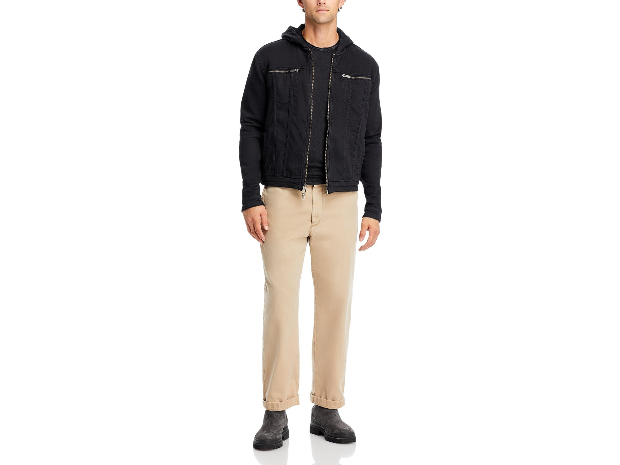Hooded Zip-Front Knit Jacket — Image 6